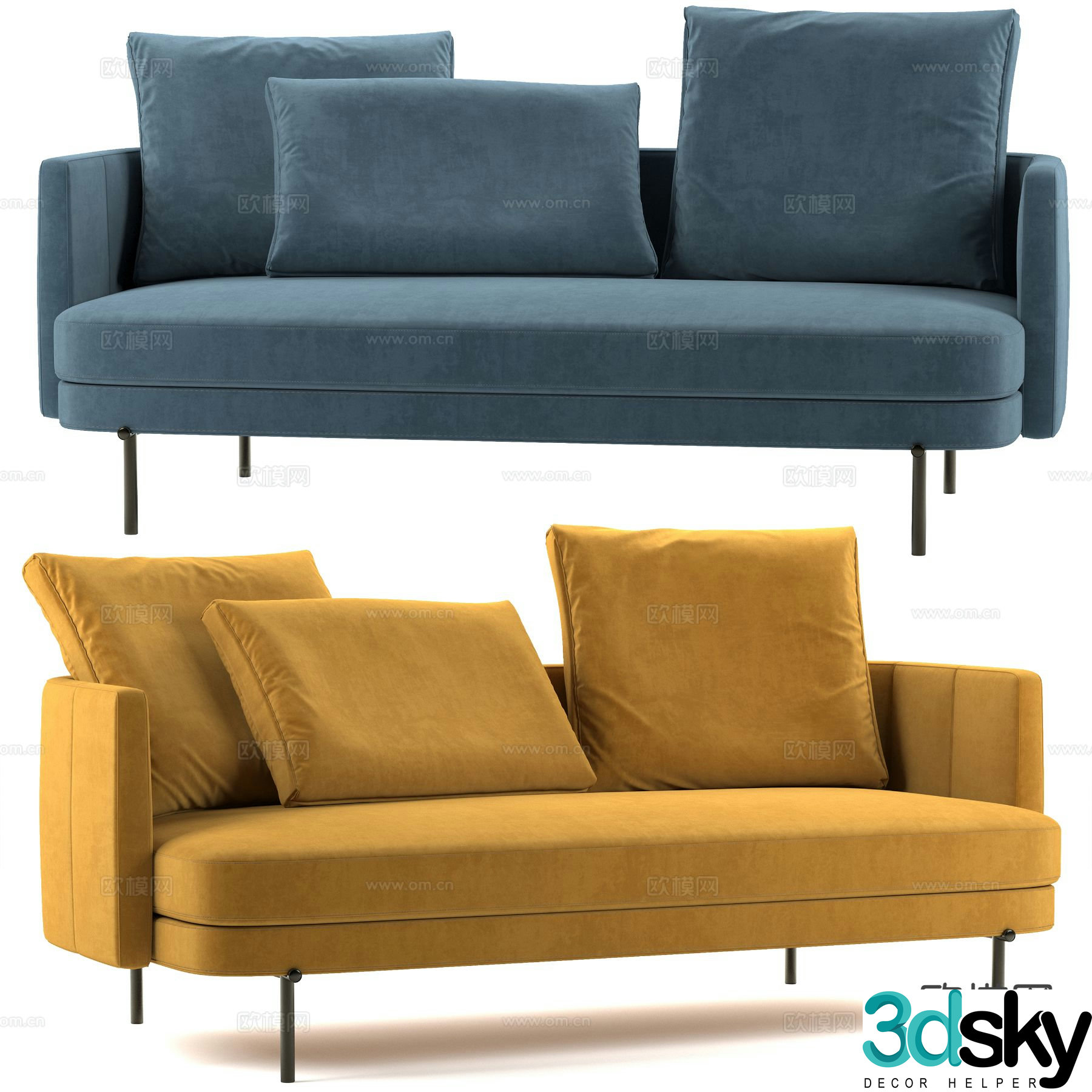 Modern love sofa 3d model
