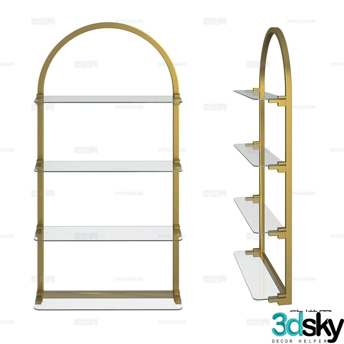 glass shelf 3d model