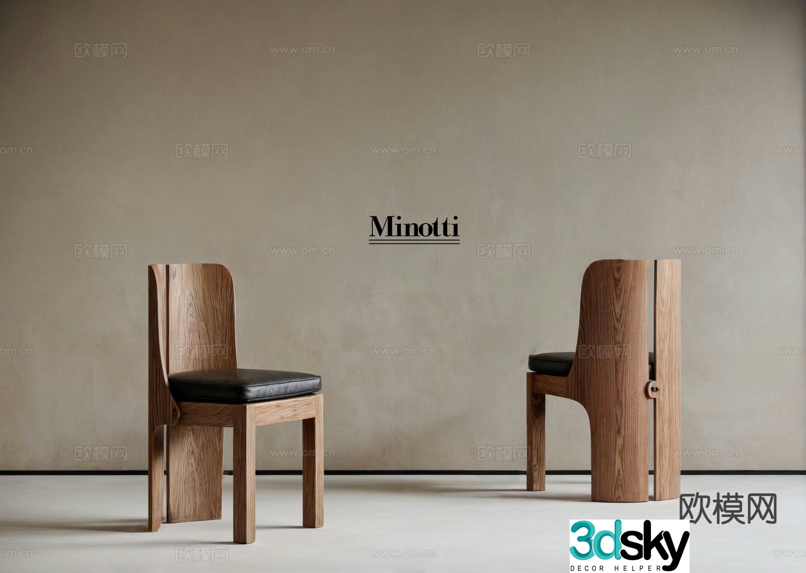 Medieval single chair dining chair 3d model