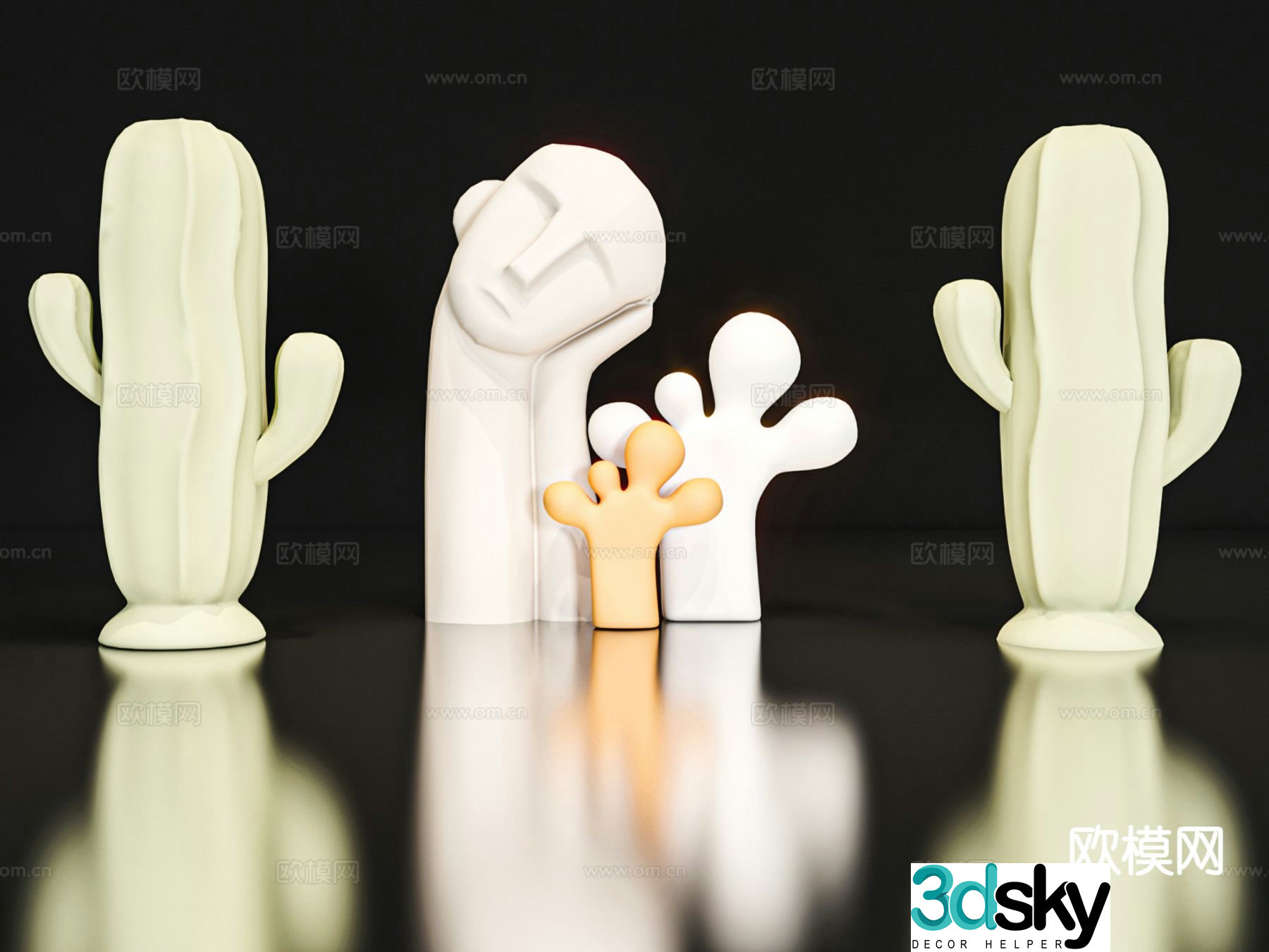 Modern jewelry ornaments furnishings crafts 3D model