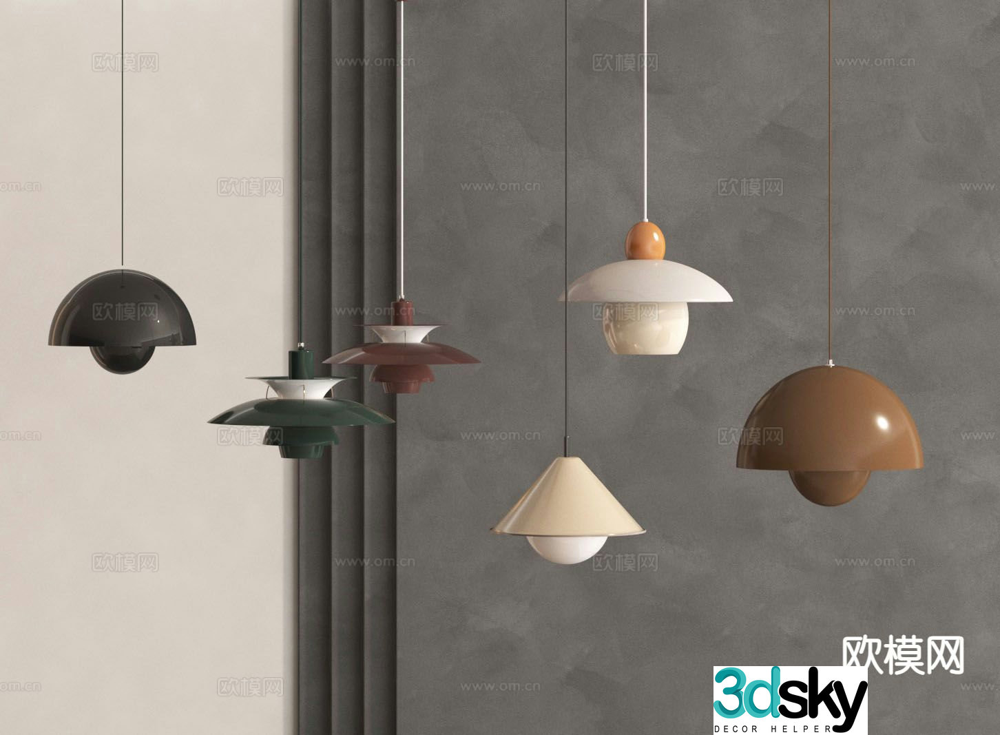 Bedside small chandelier 3d model