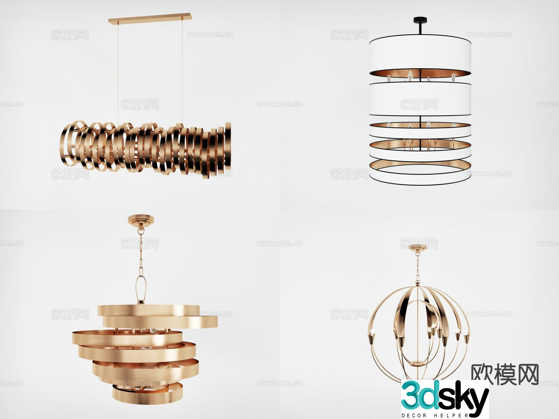 Postmodern chandelier luxury chandelier 3d model