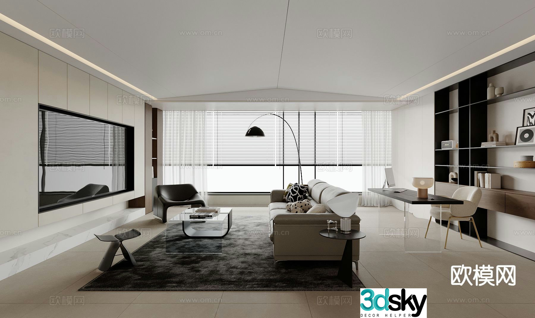 Modern living room 3d model