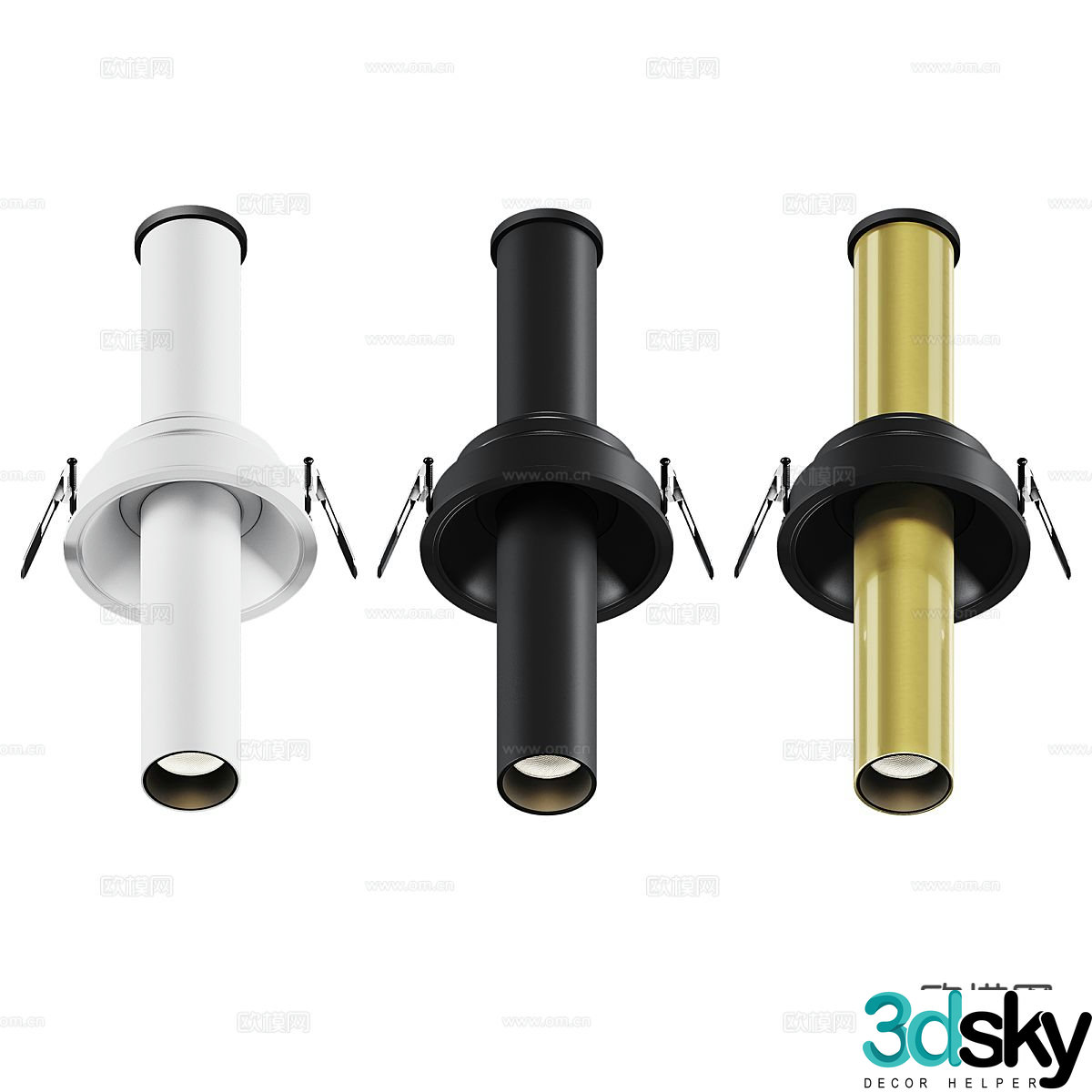 Simple downlight spotlight 3d model
