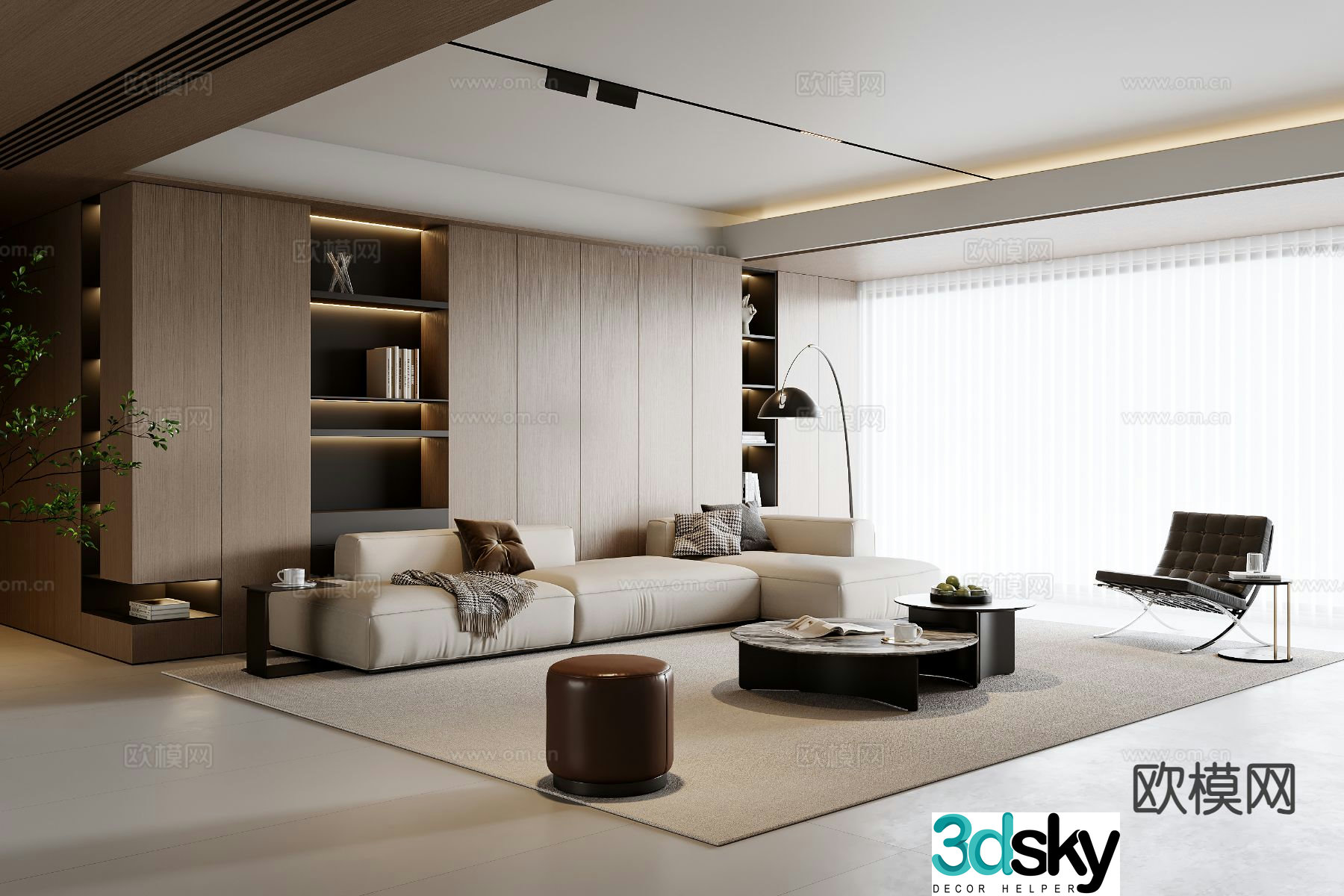Modern living room 3d model