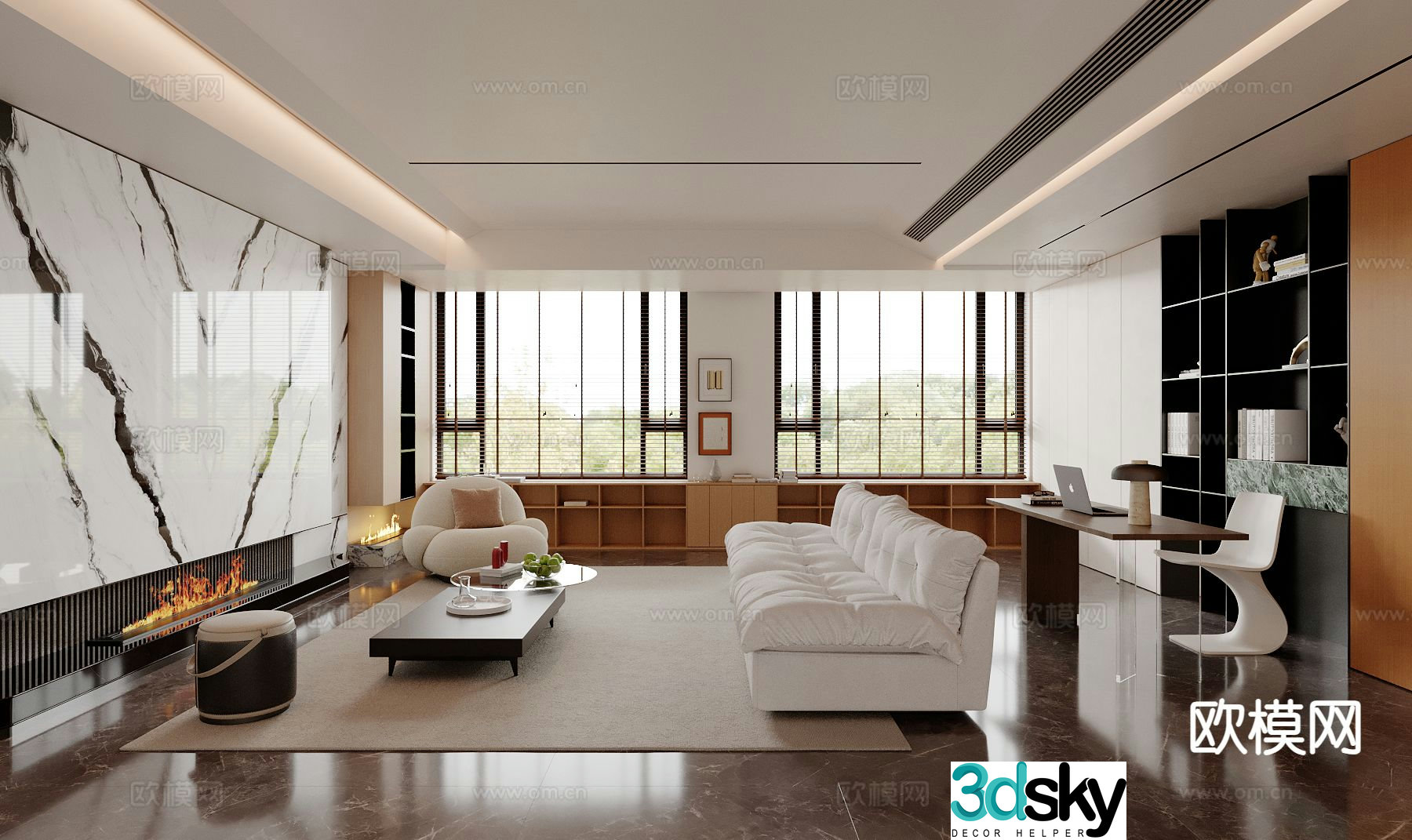 Modern living room 3d model