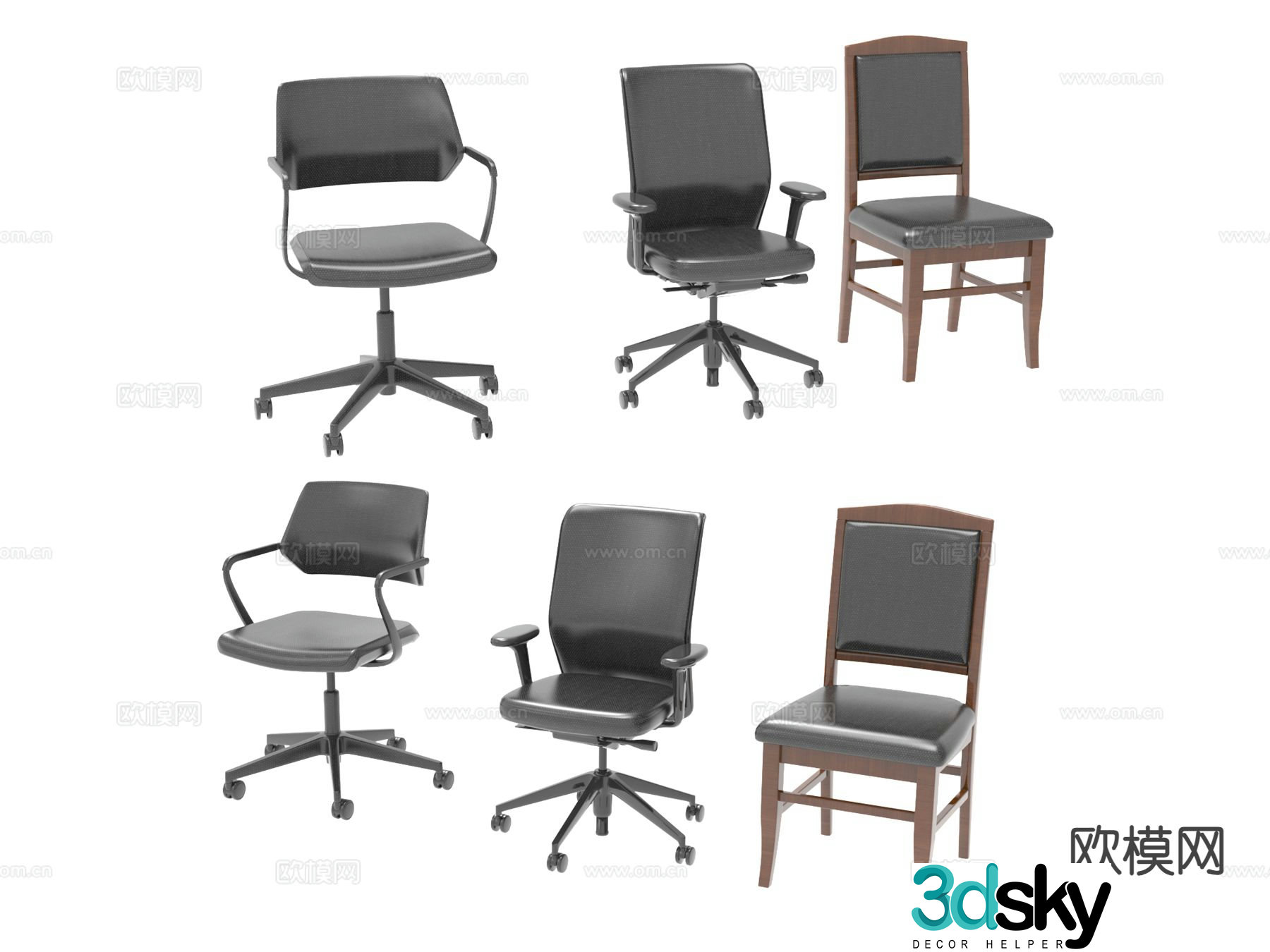 Simple office chair 3d model
