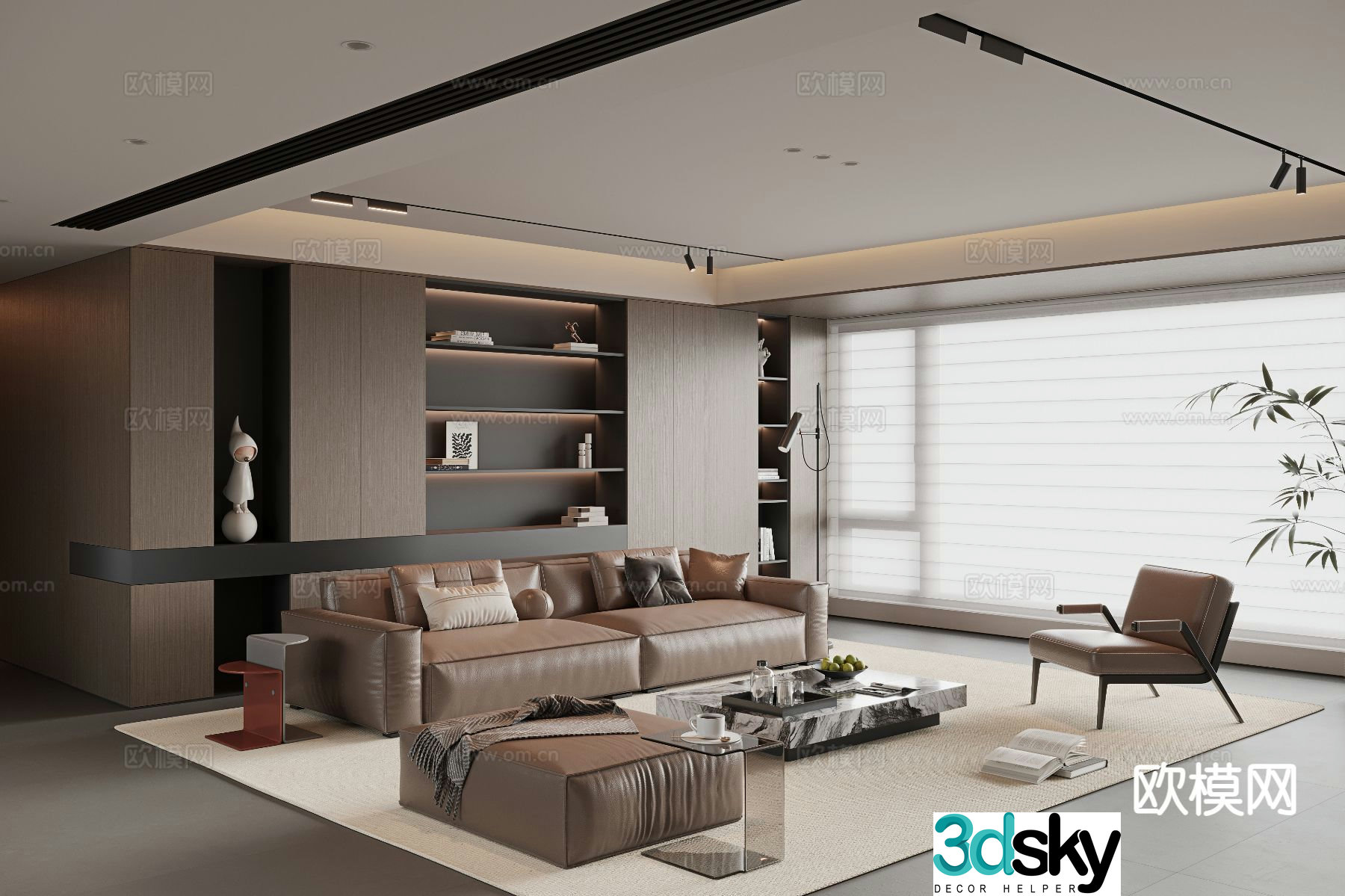 Italian living room 3d model