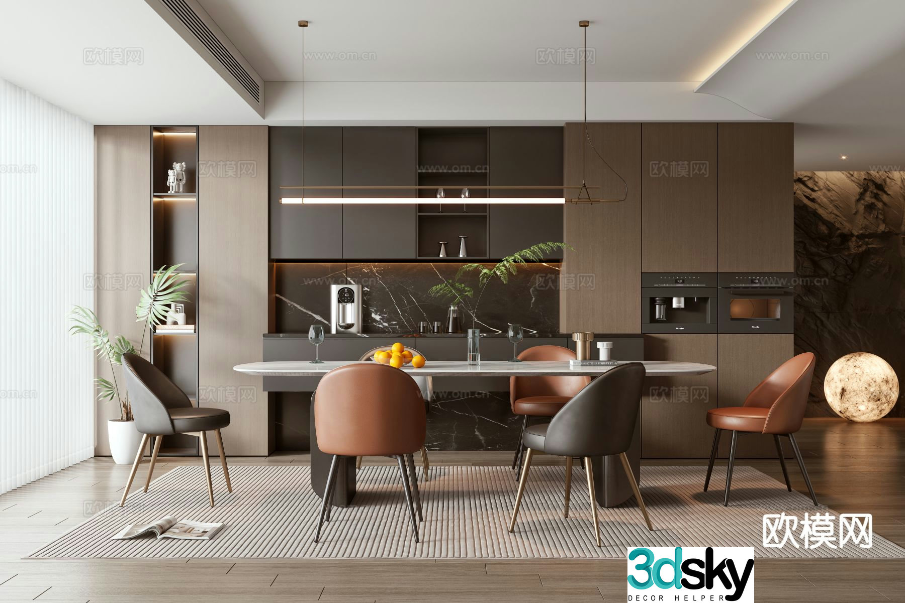 Modern restaurant 3d model