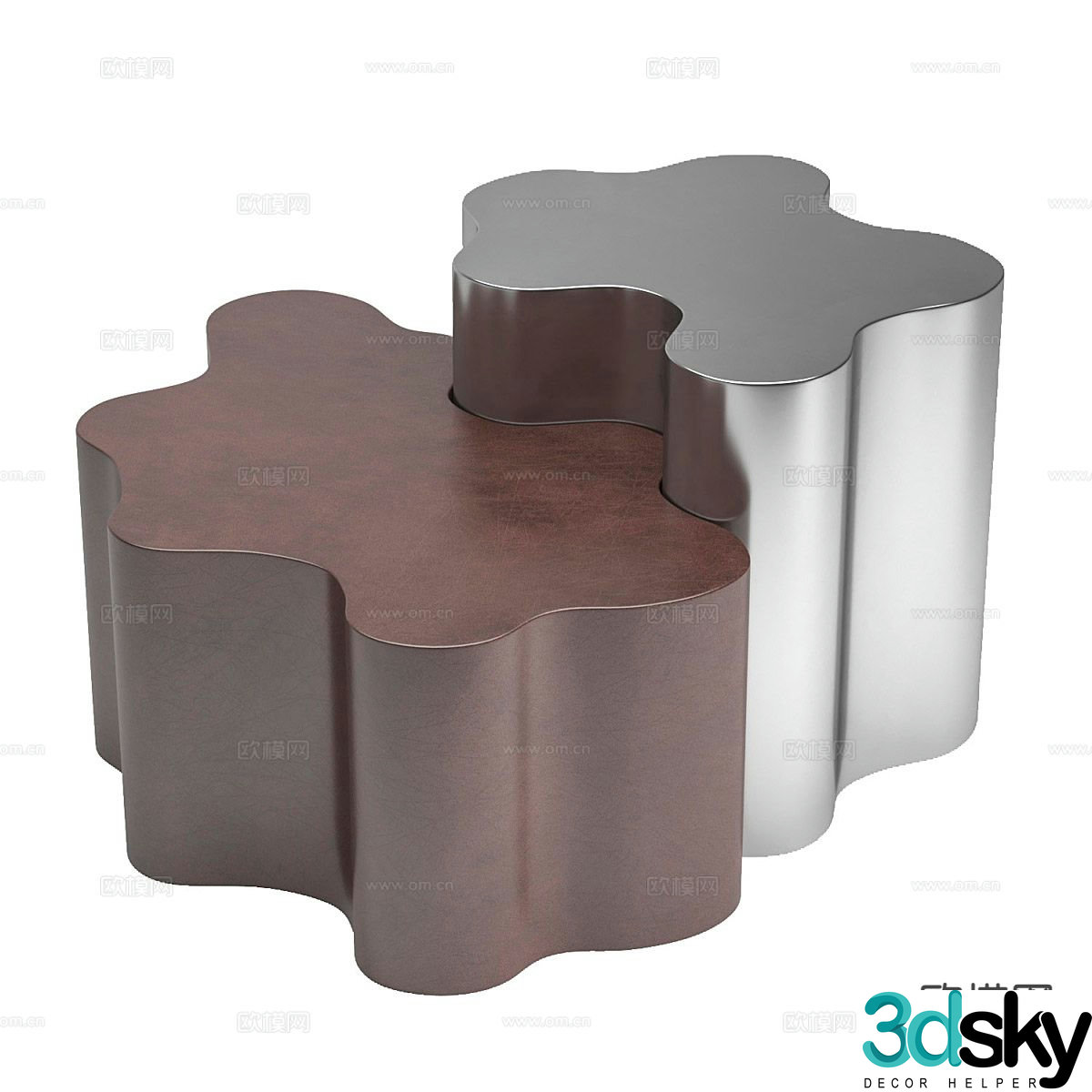 Special shaped coffee table metal coffee table 3d model