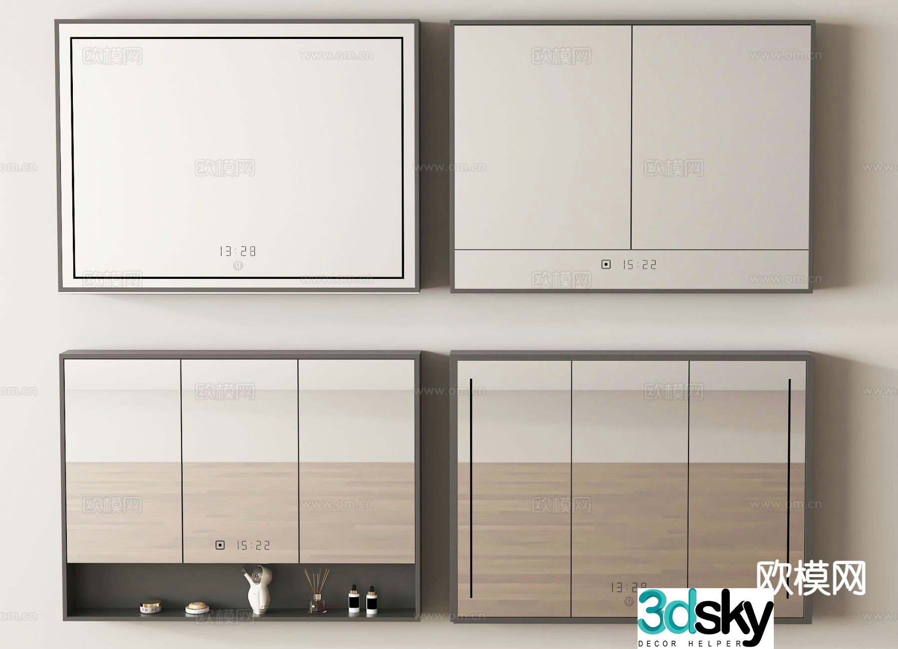 mirror bathroom cabinet mirror bathroom mirror 3d model