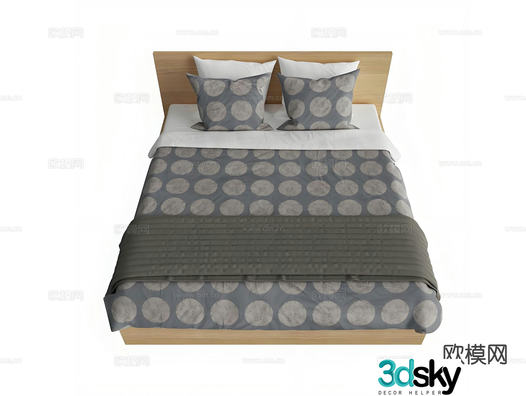 ikea double bed 3d model