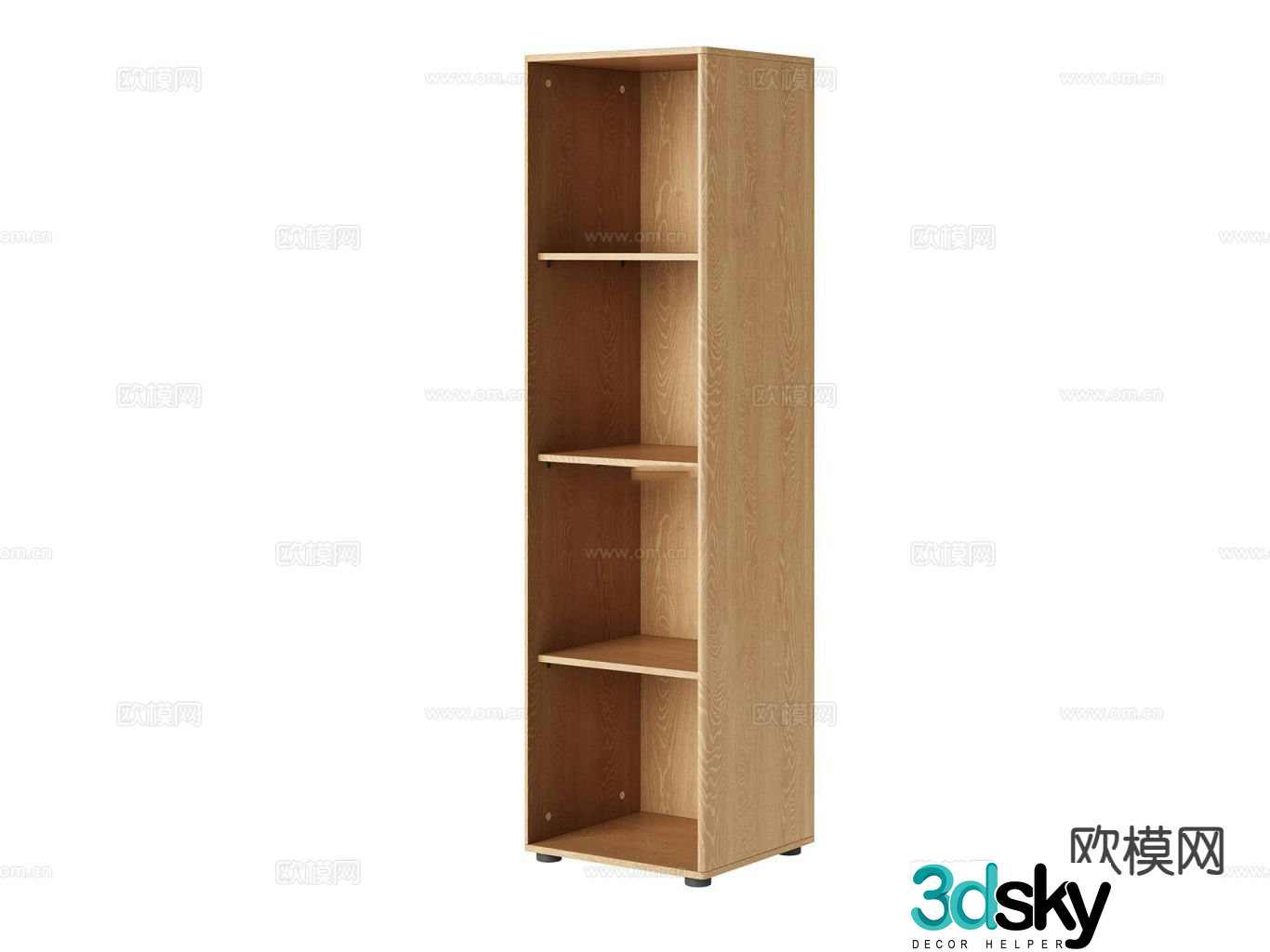 Simple bookcase 3d model