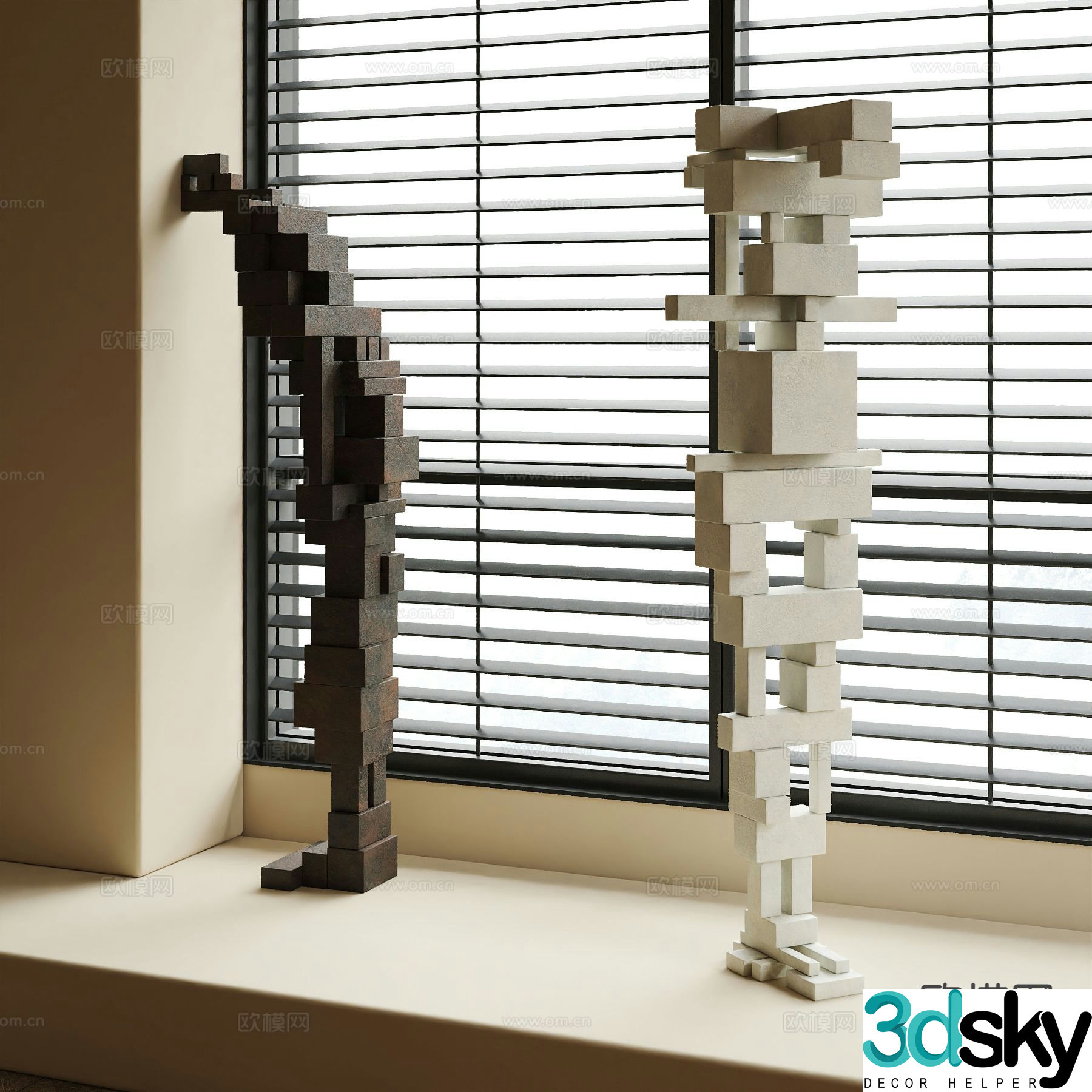 Abstract sculpture ornaments 3d model