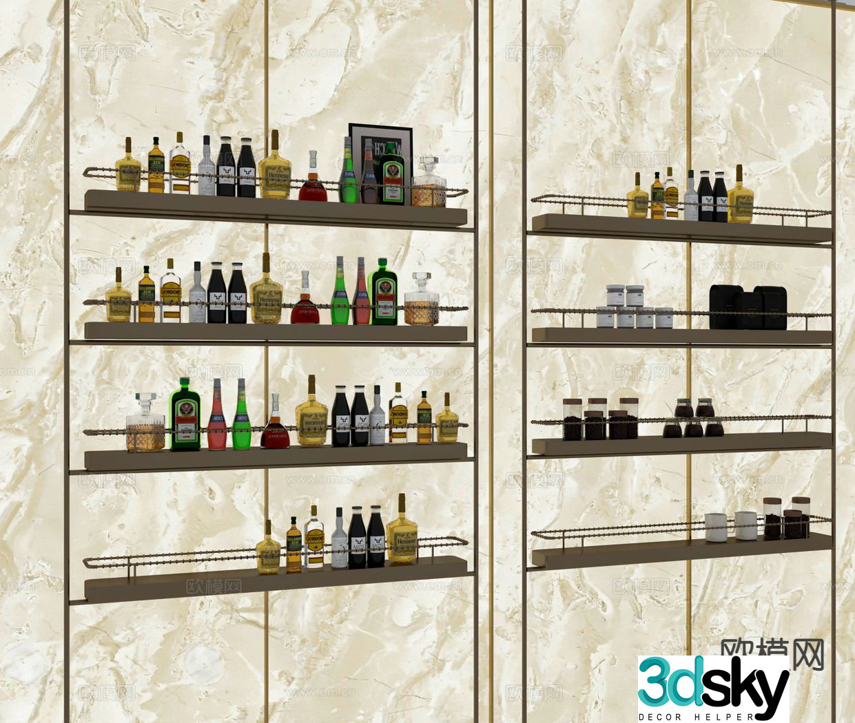 Water bar bar rack 3d model