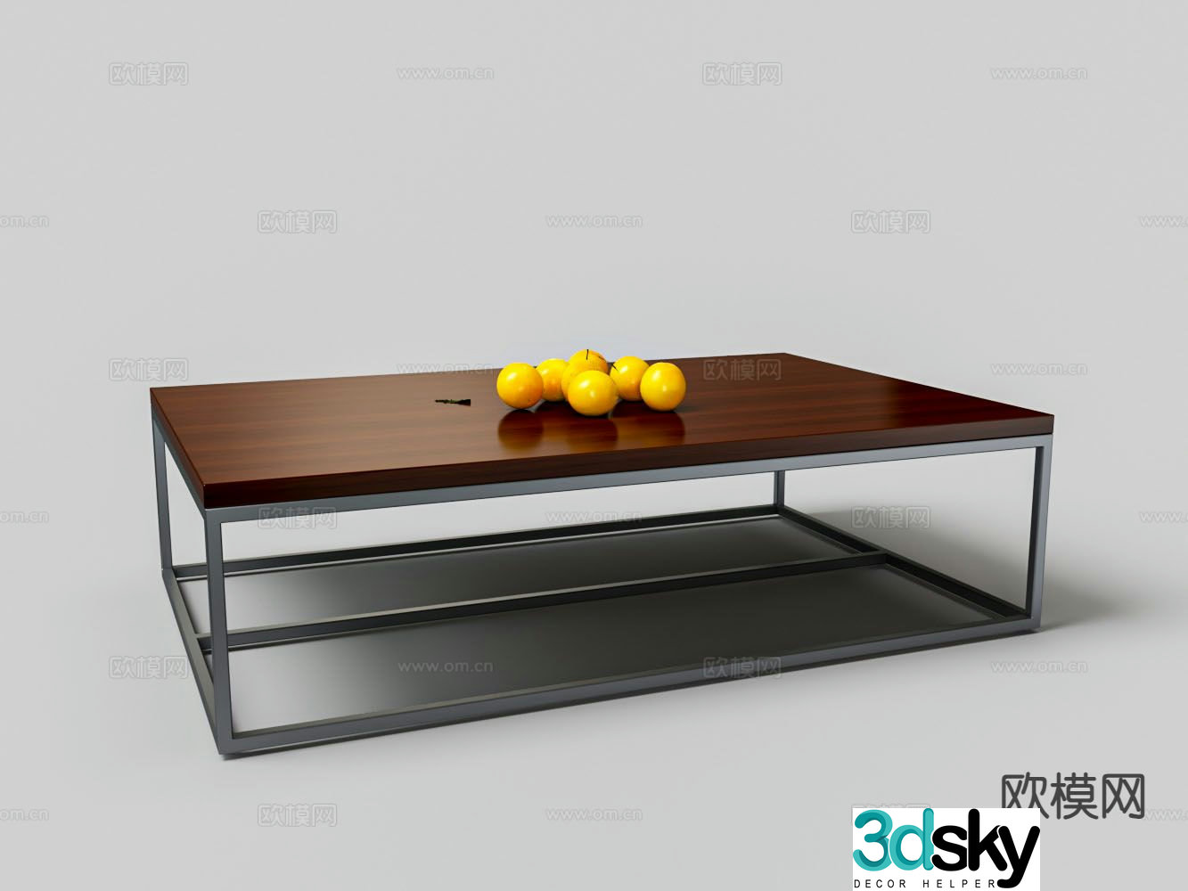 Chinese iron coffee table 3D model