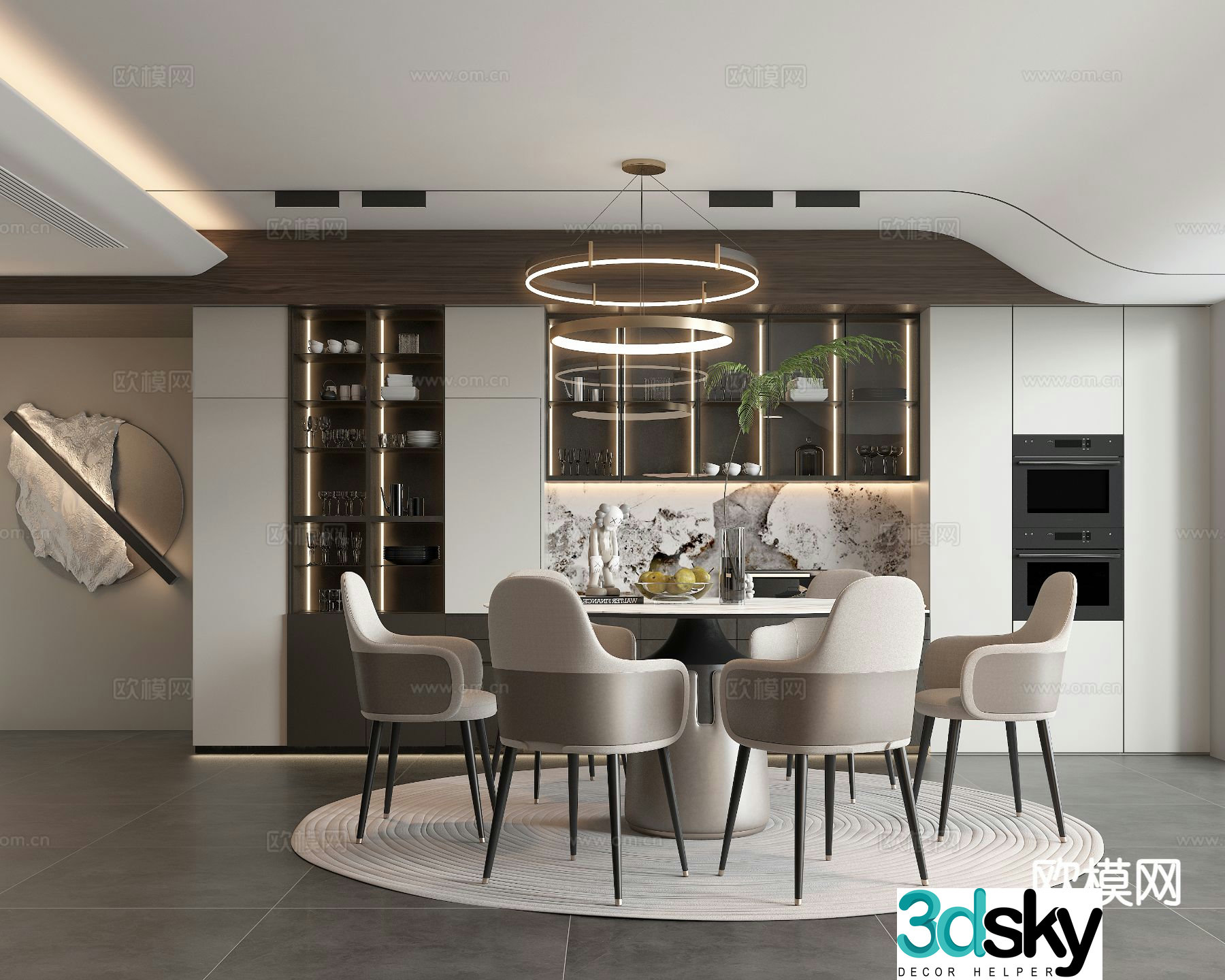 Modern restaurant 3d model