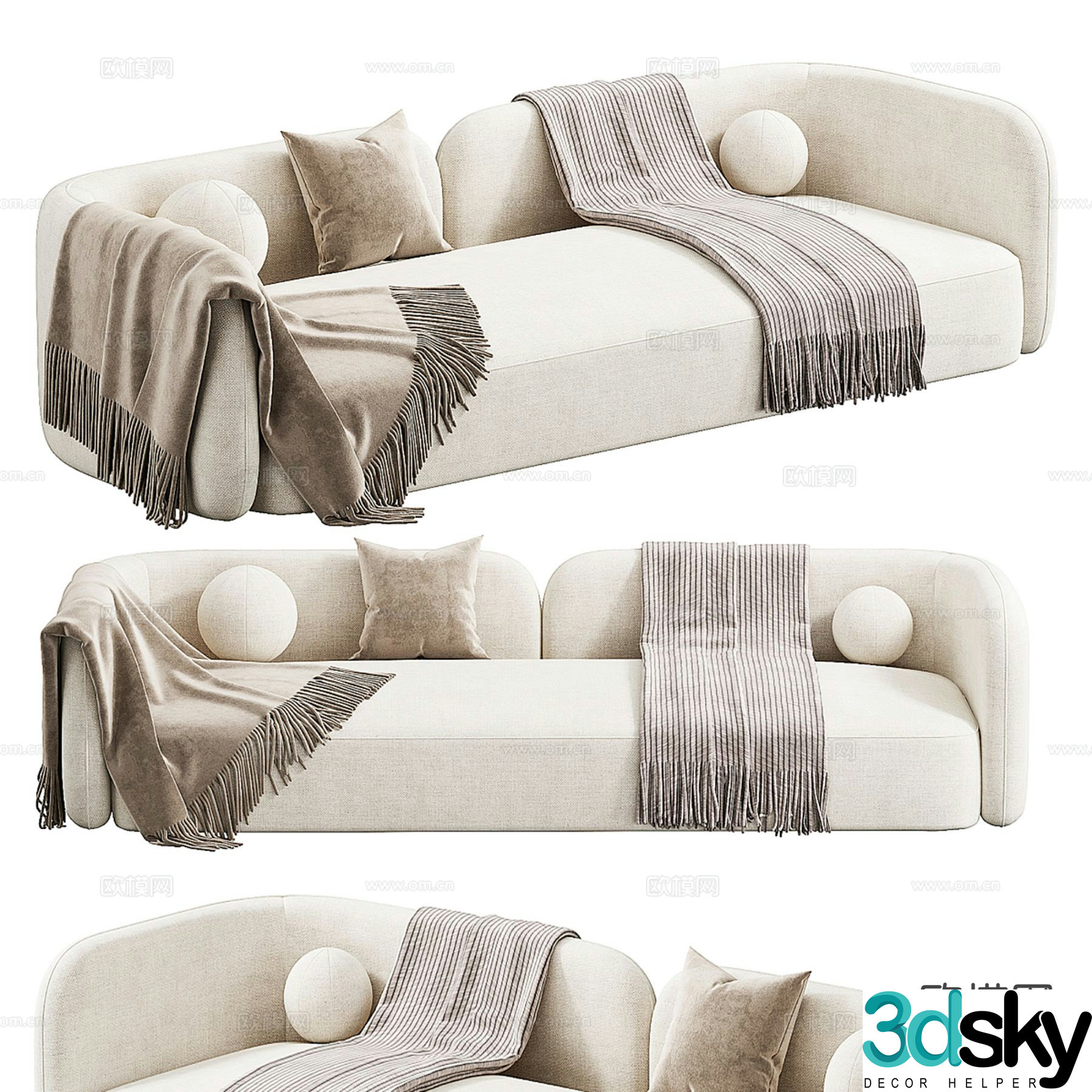 Modern love sofa 3d model