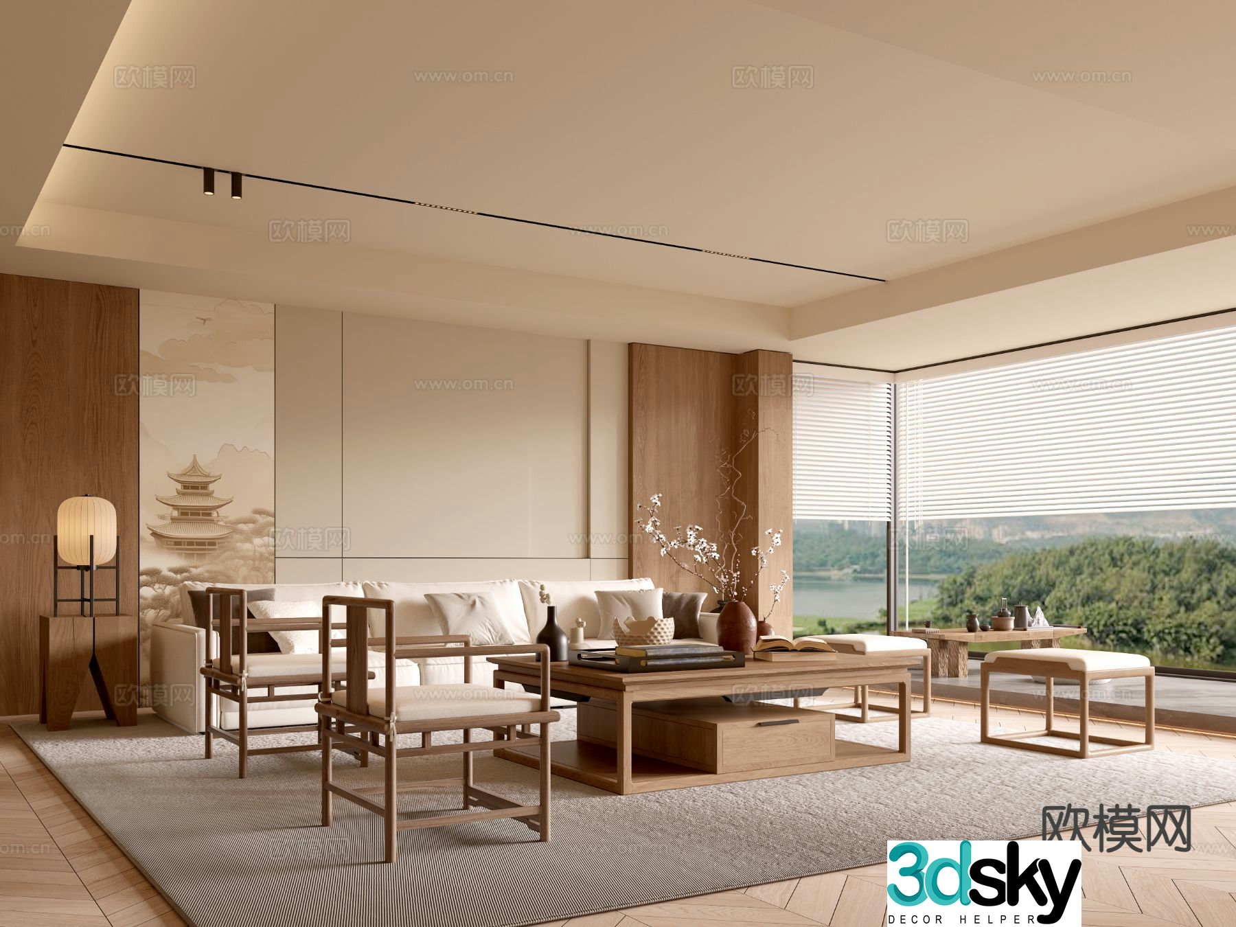 Medieval style living room 3D model