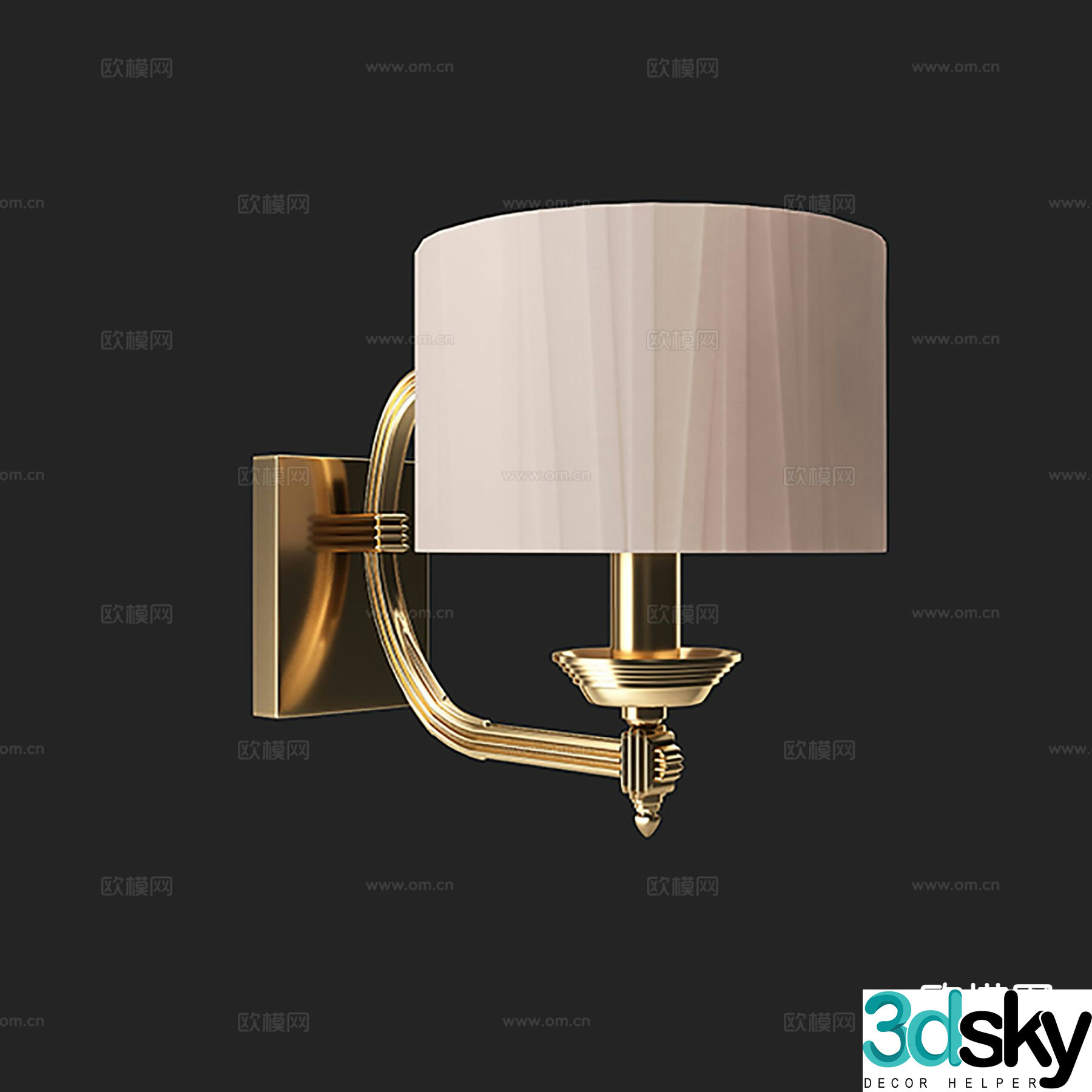 Light luxury wall lamp 3D model