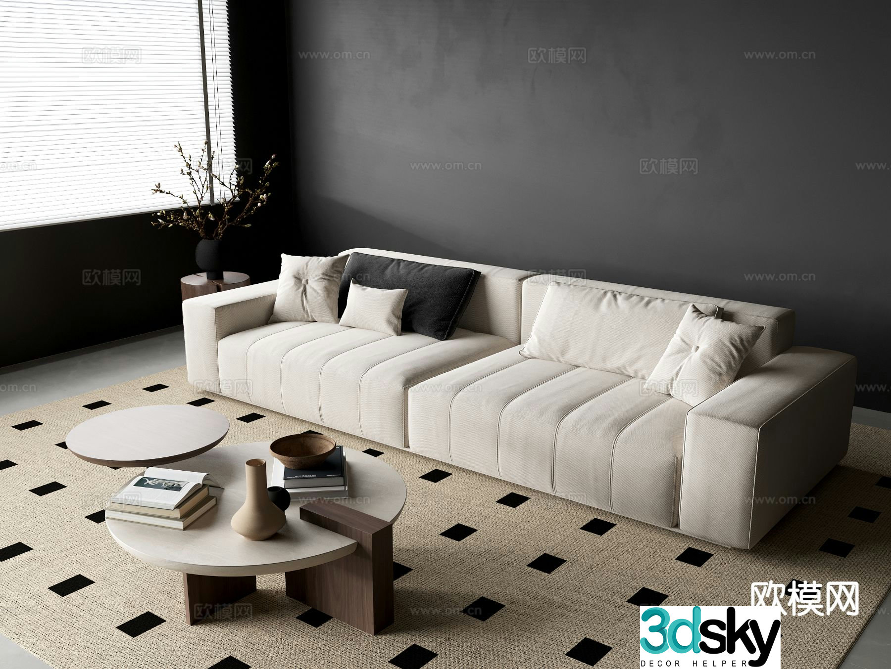 Wabi-sabi loveseat 3d model