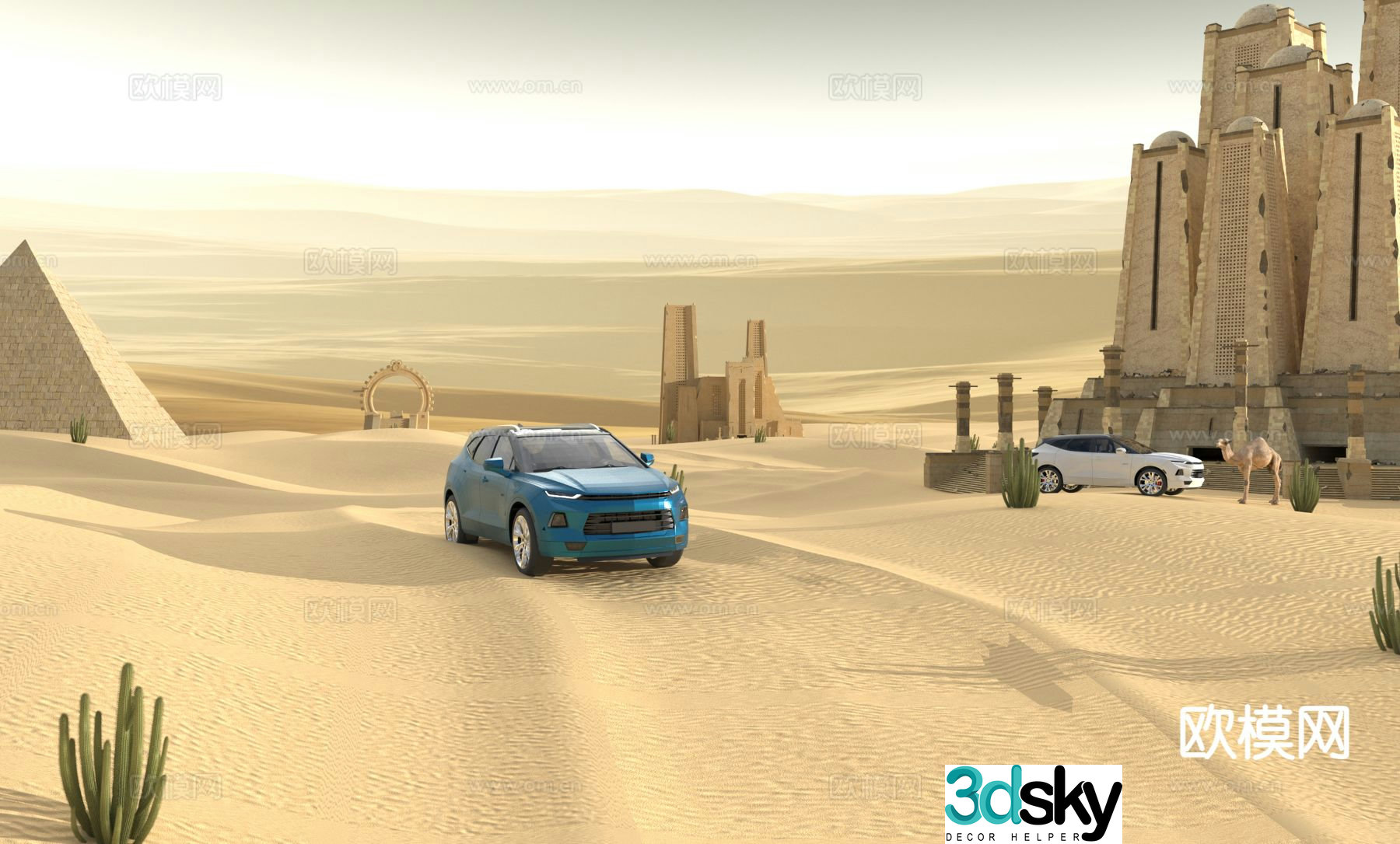 Outdoor desert landscape 3d model