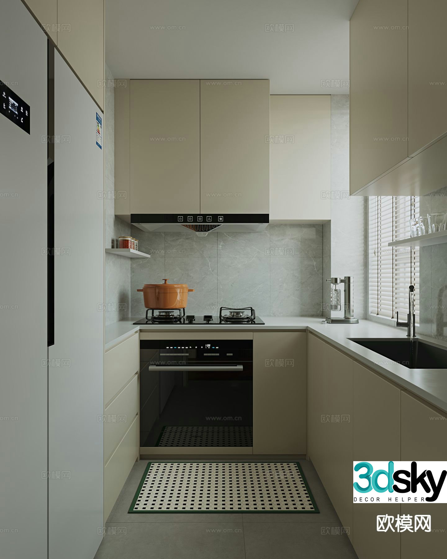 Modern kitchen 3d model