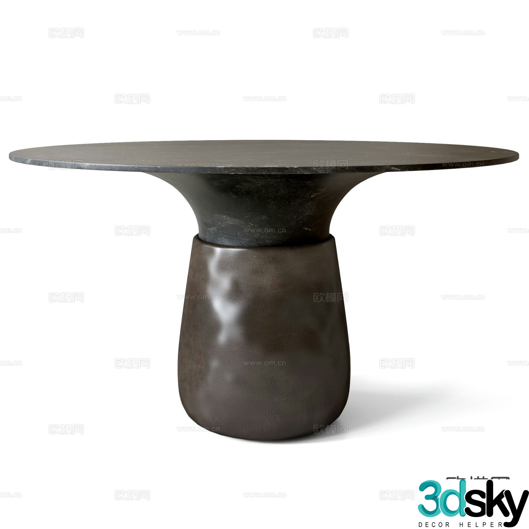 Dennis medieval style dining table round dining table 3D model