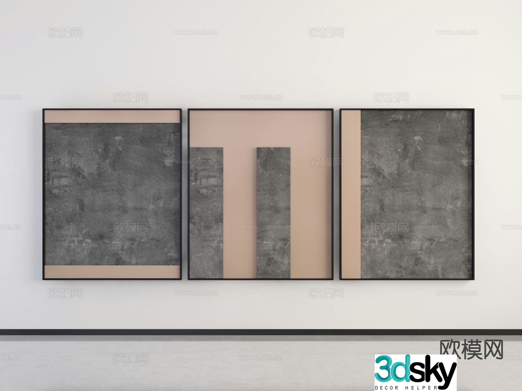 Decorative painting art painting hanging painting 3d model