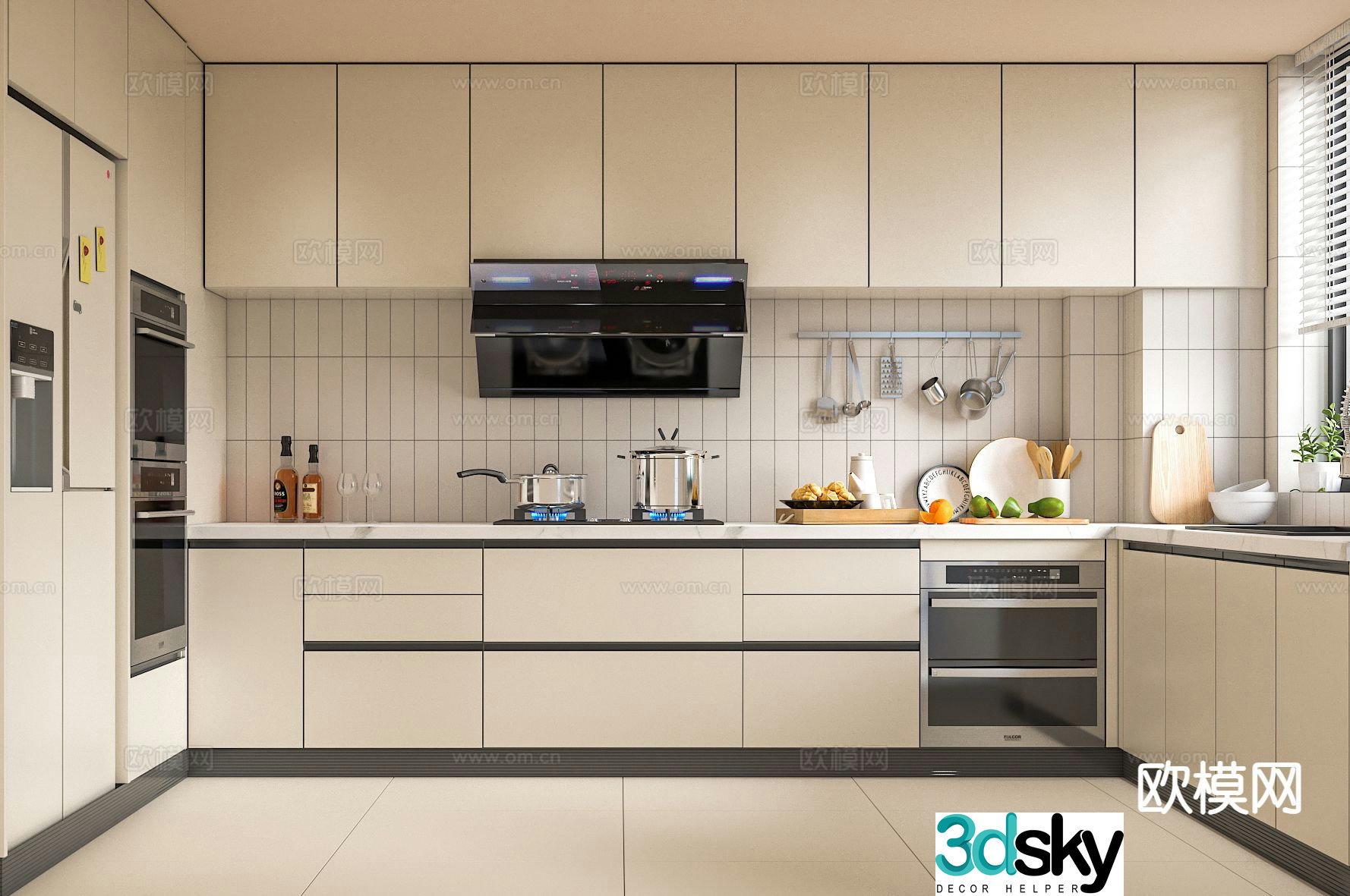 Modern kitchen 3d model