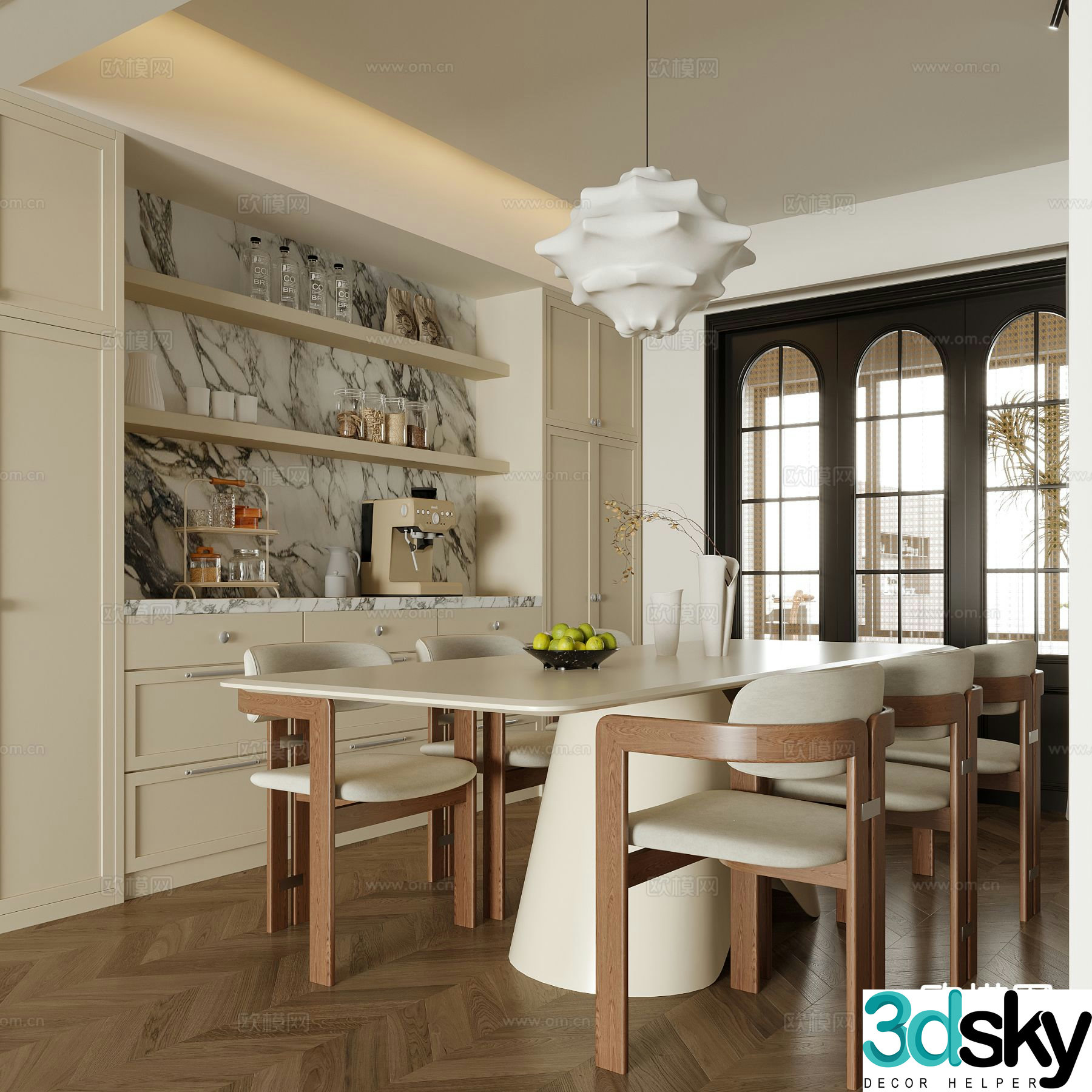 Modern restaurant 3d model