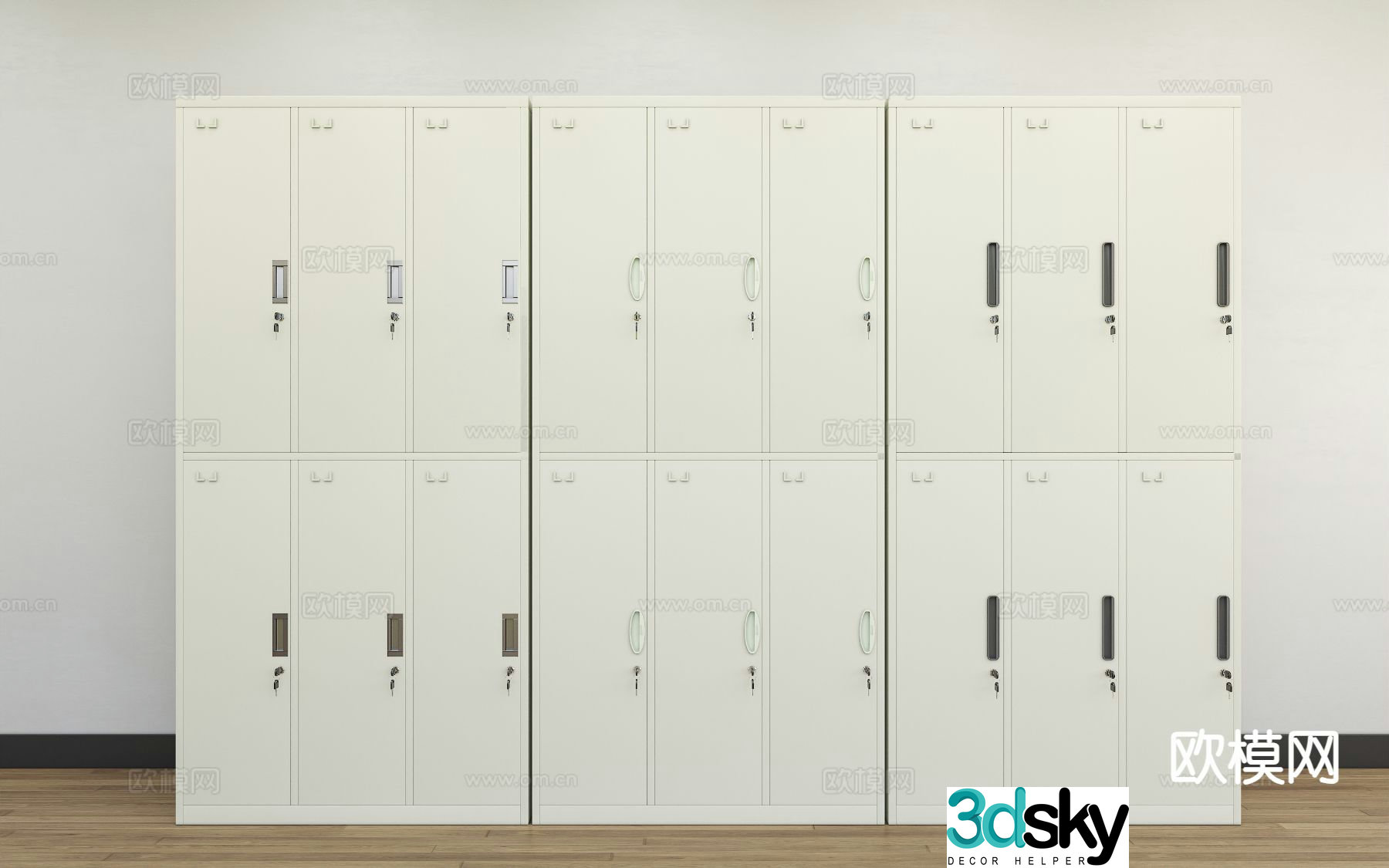 Simple filing cabinet iron cabinet 3d model
