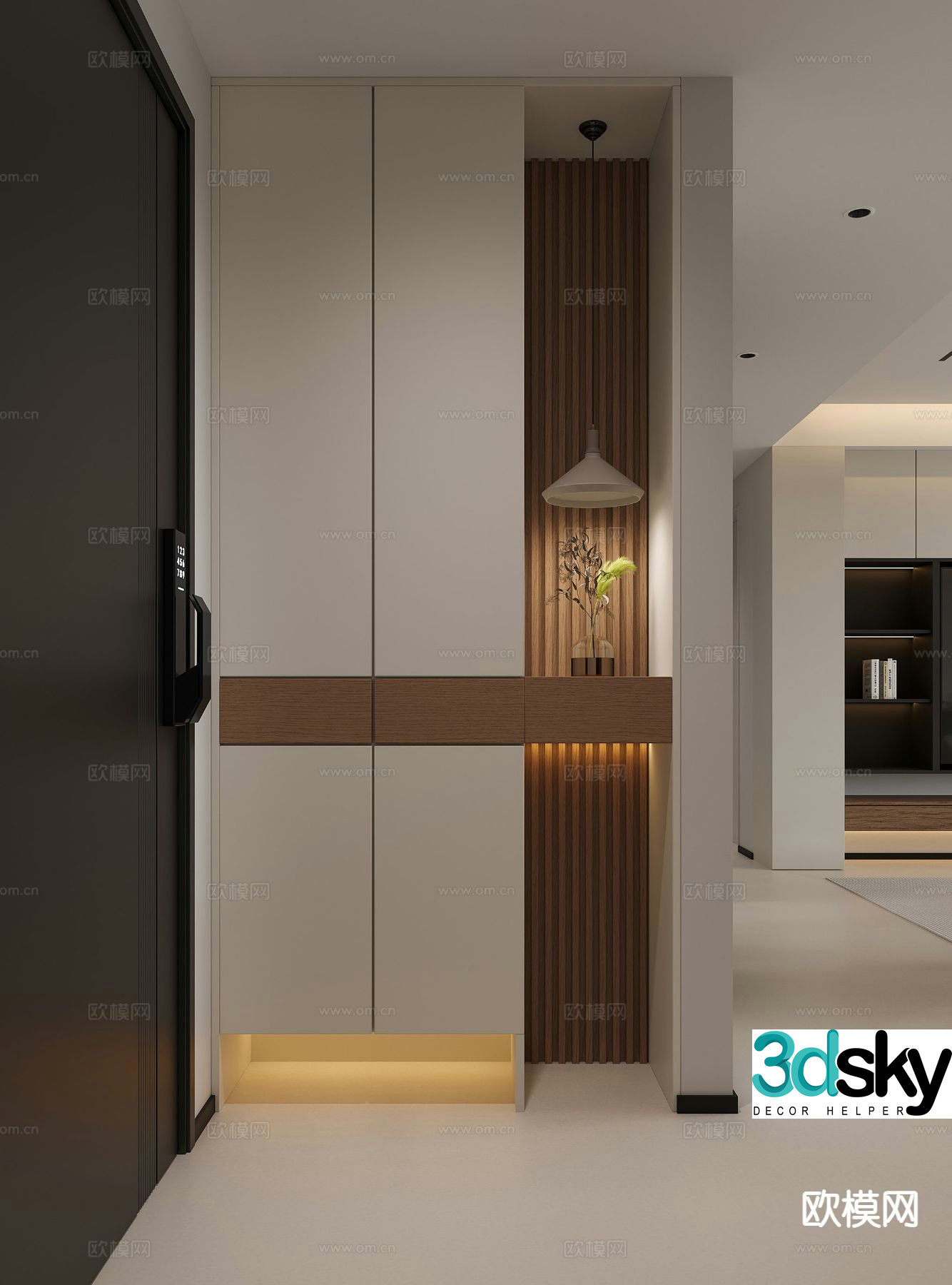 Modern entrance aisle 3D model