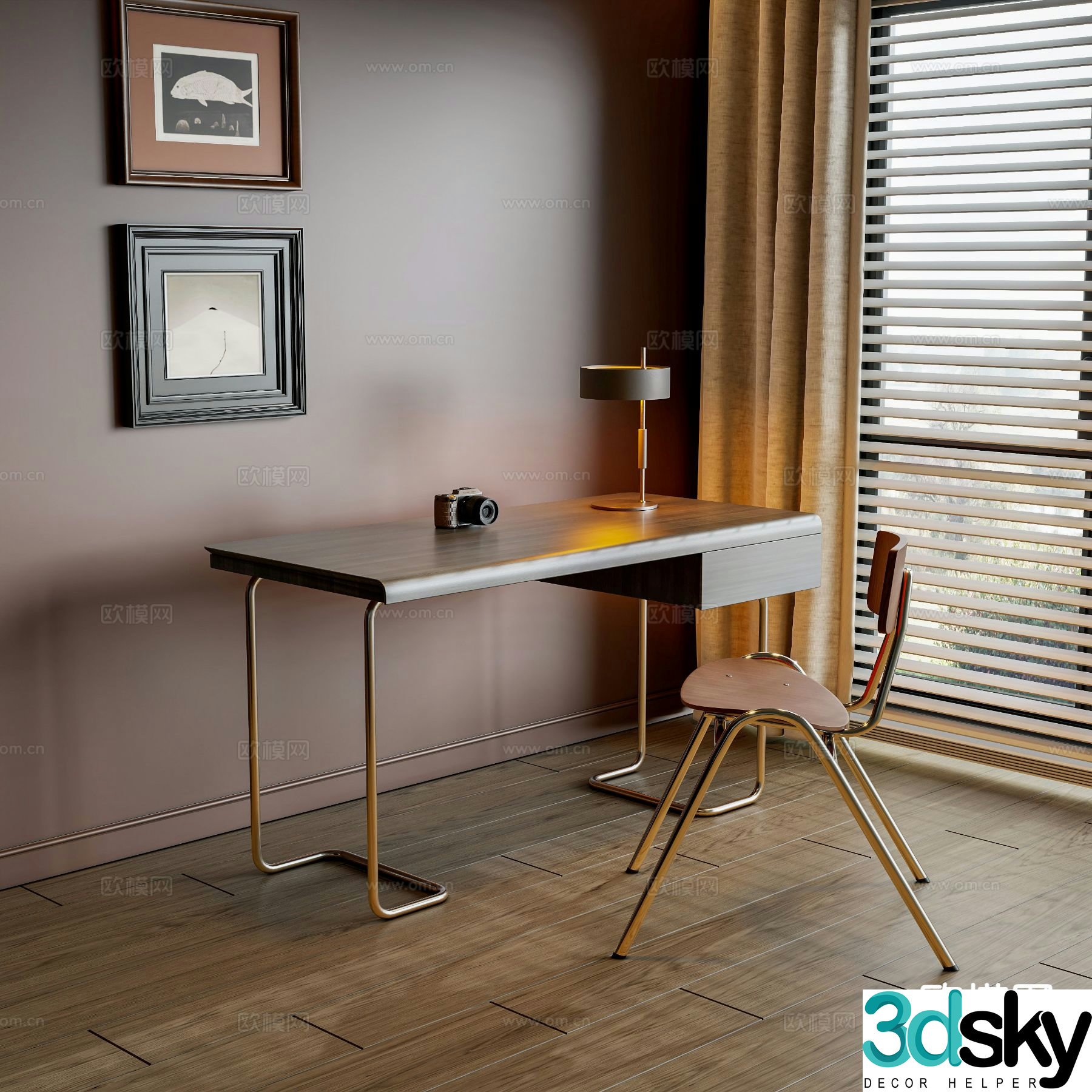 Modern desk chair 3d model