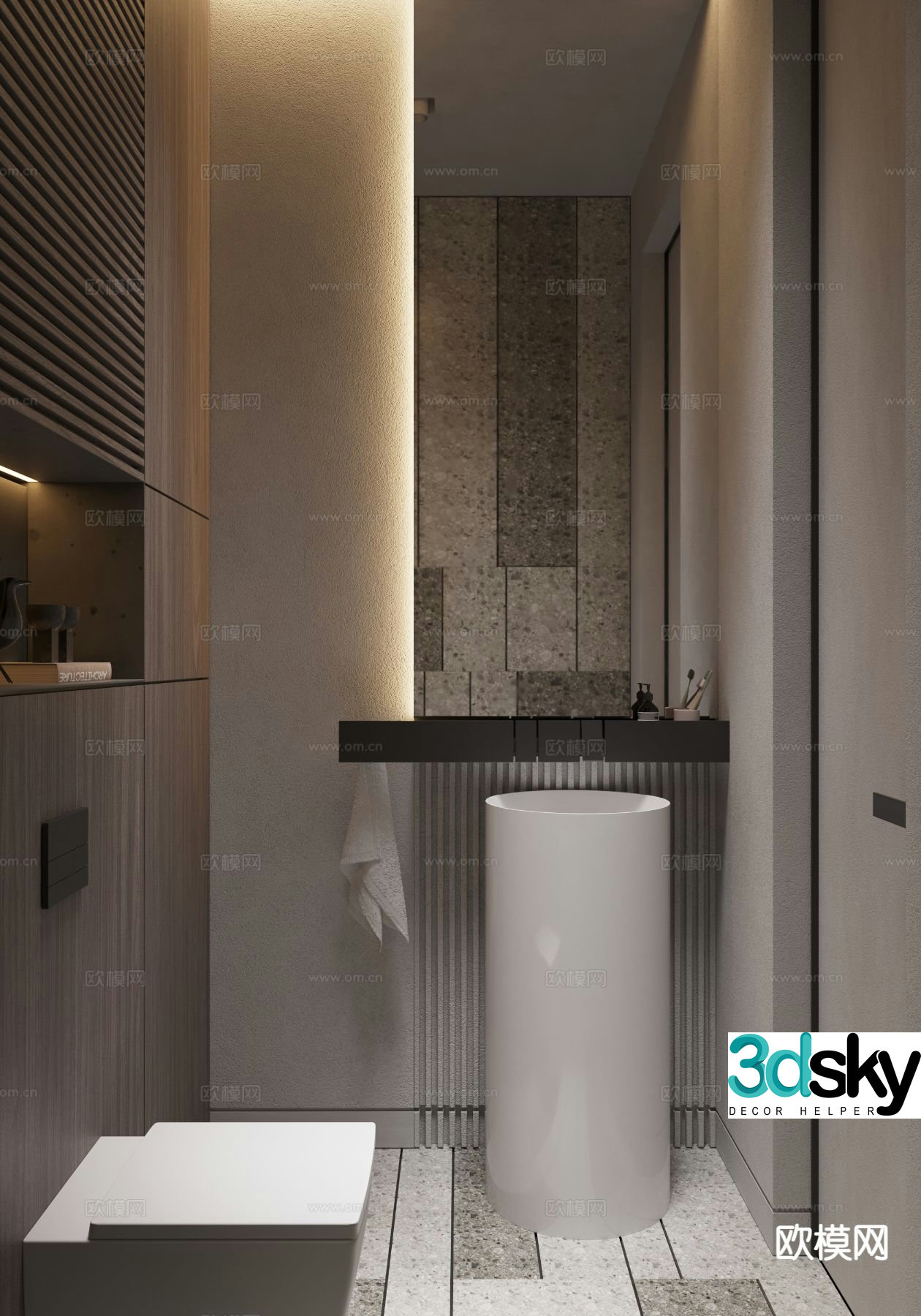 Modern bathroom sink 3d model