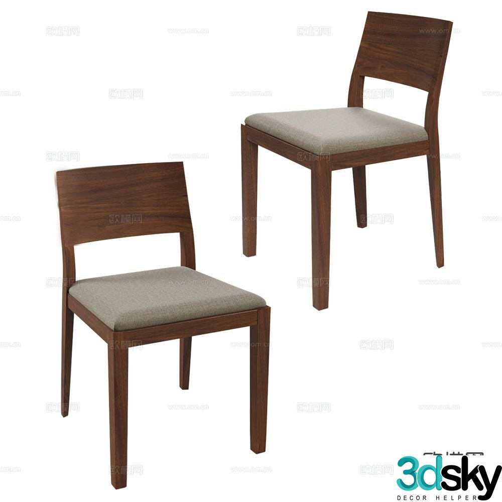 Pacini wabi-sabi chair dining chair 3d model