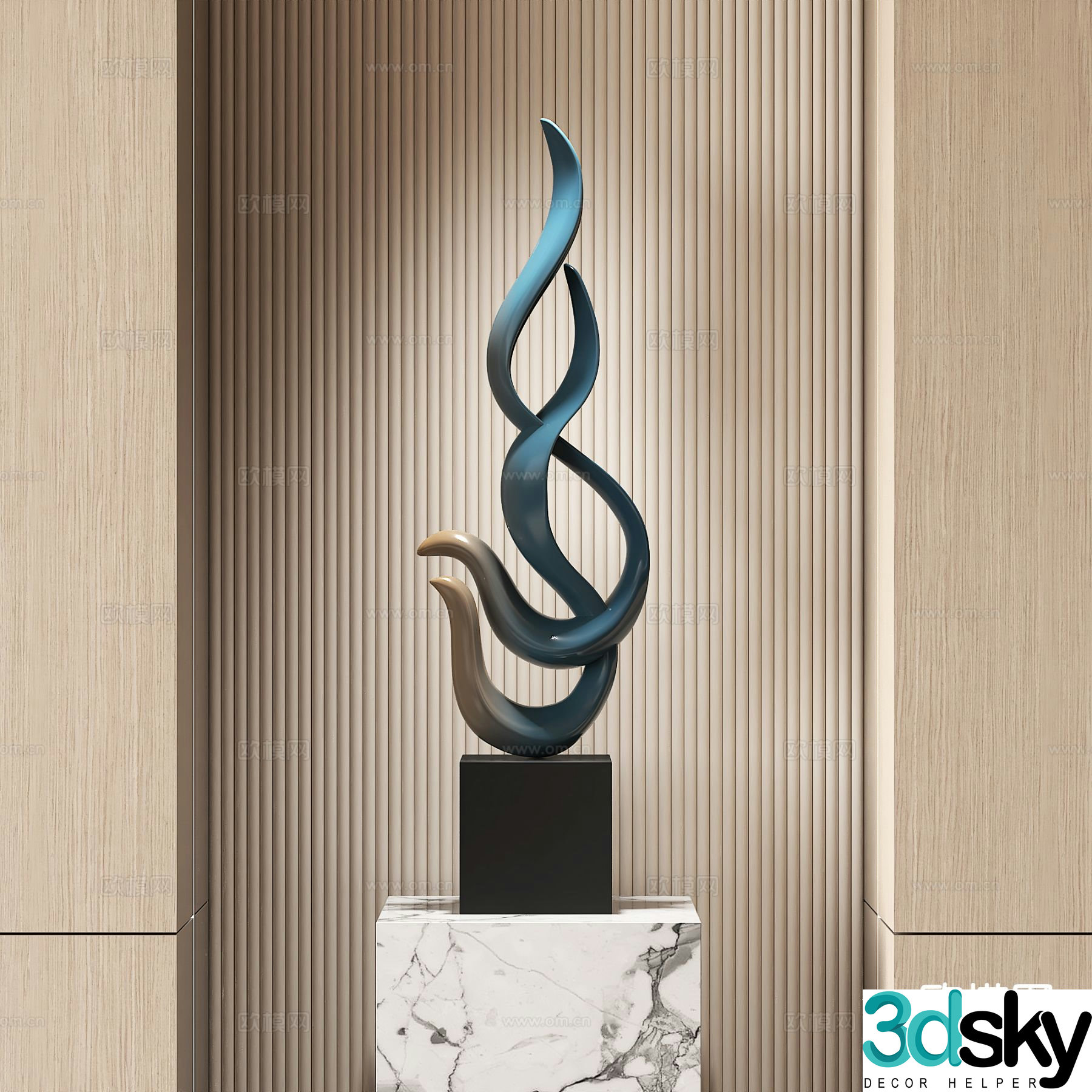 Modern abstract sculpture sculpture ornaments 3d model