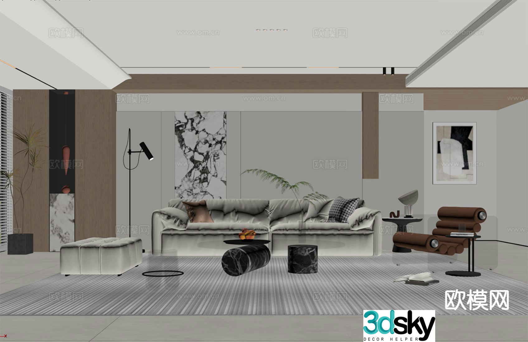 Italian living room 3d model