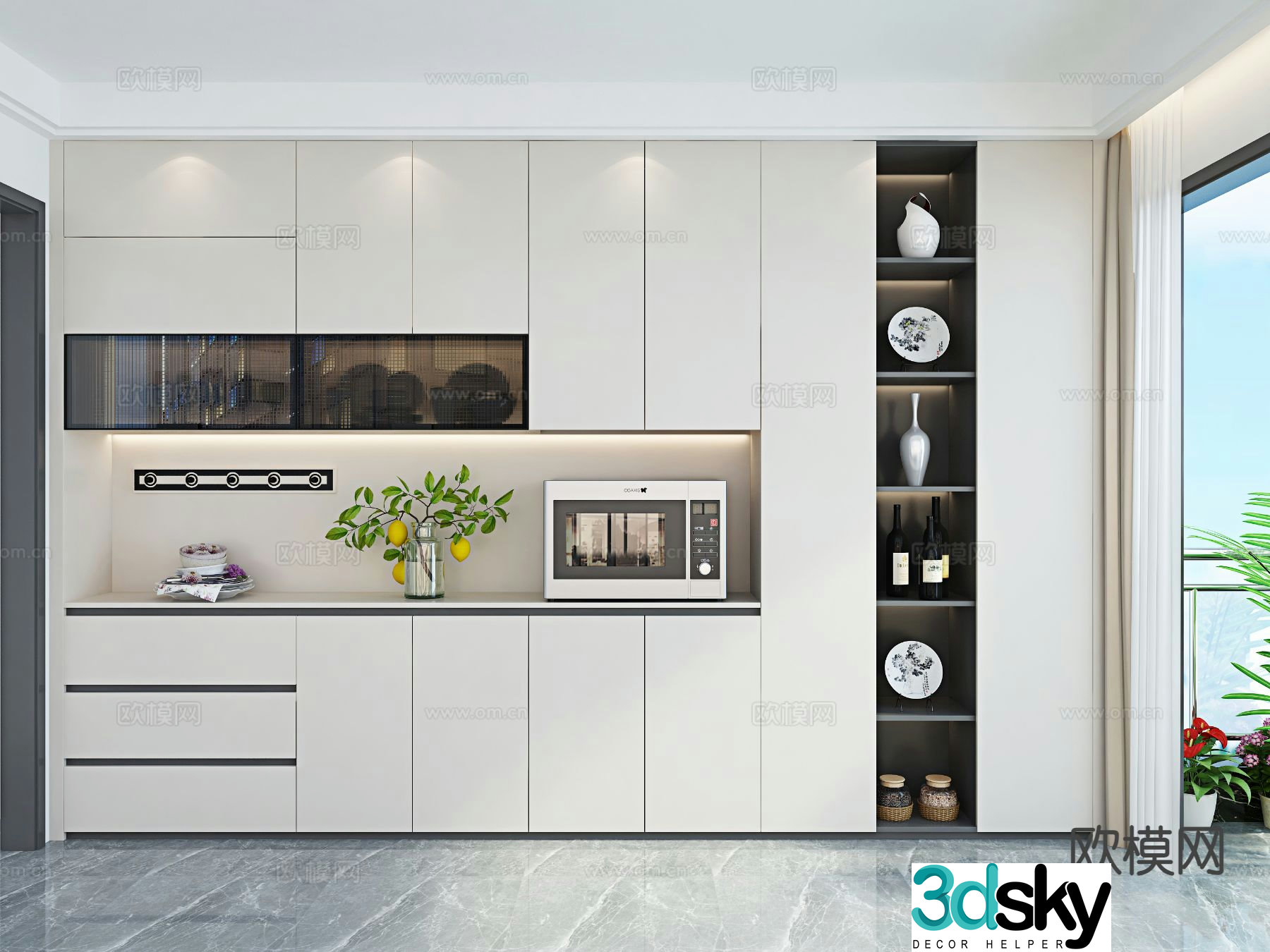 Modern sideboard 3d model