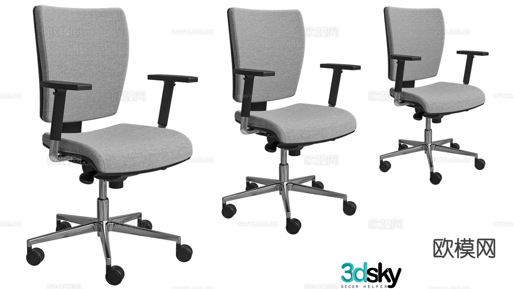 Simple office chair 3d model