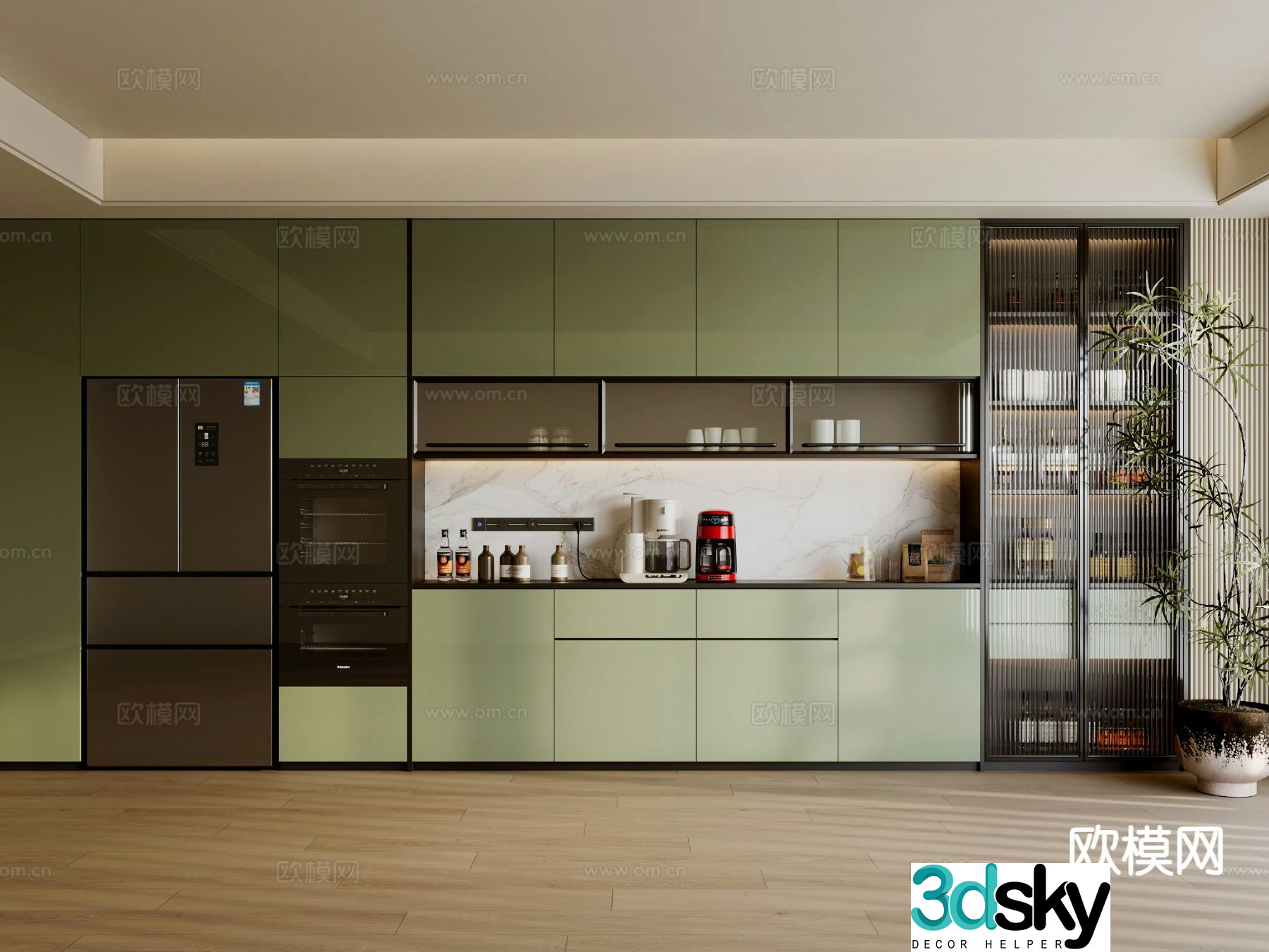 Modern sideboard west cabinet 3d model