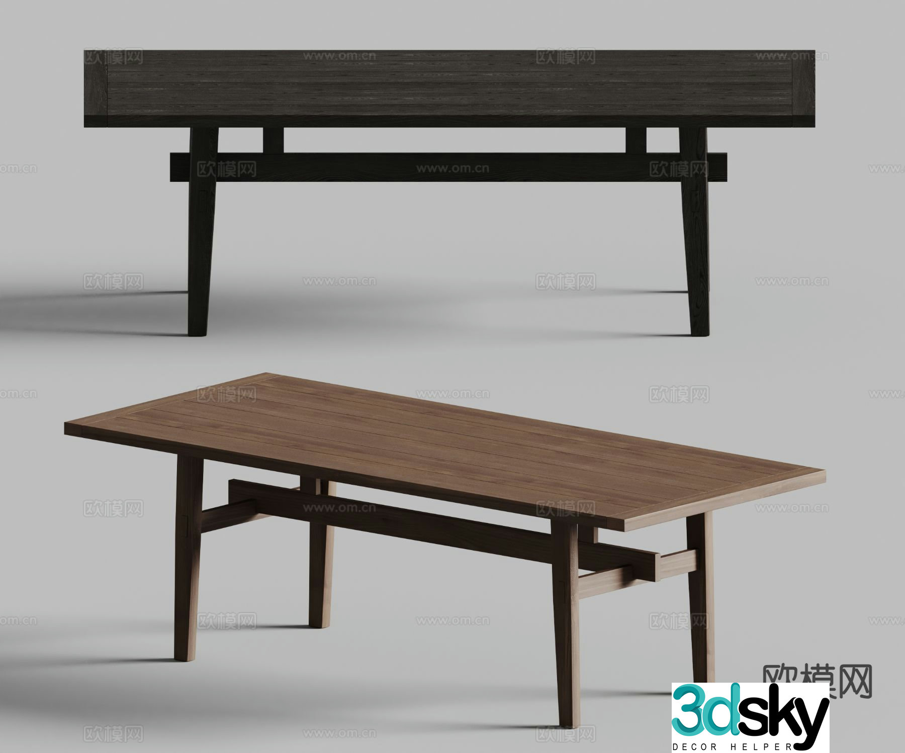 Sits modern dining table dining table 3d model