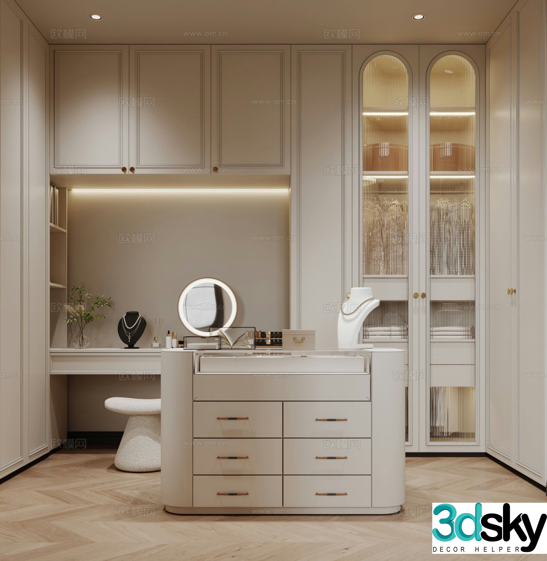 French cloakroom 3d model