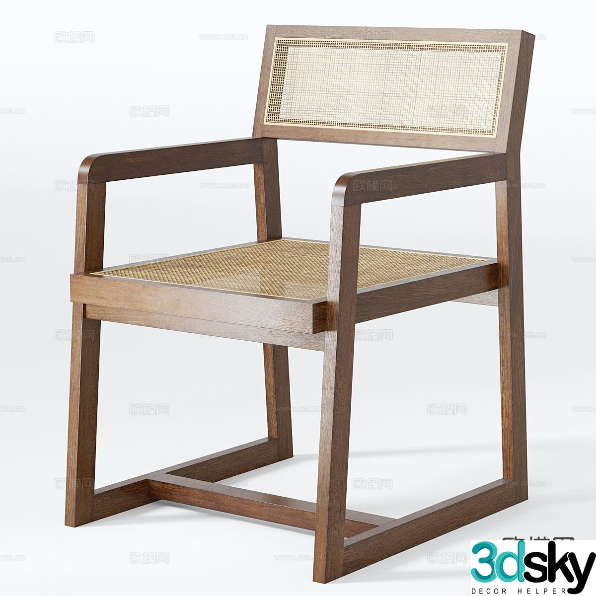 Wabi-sabi chair dining chair 3d model