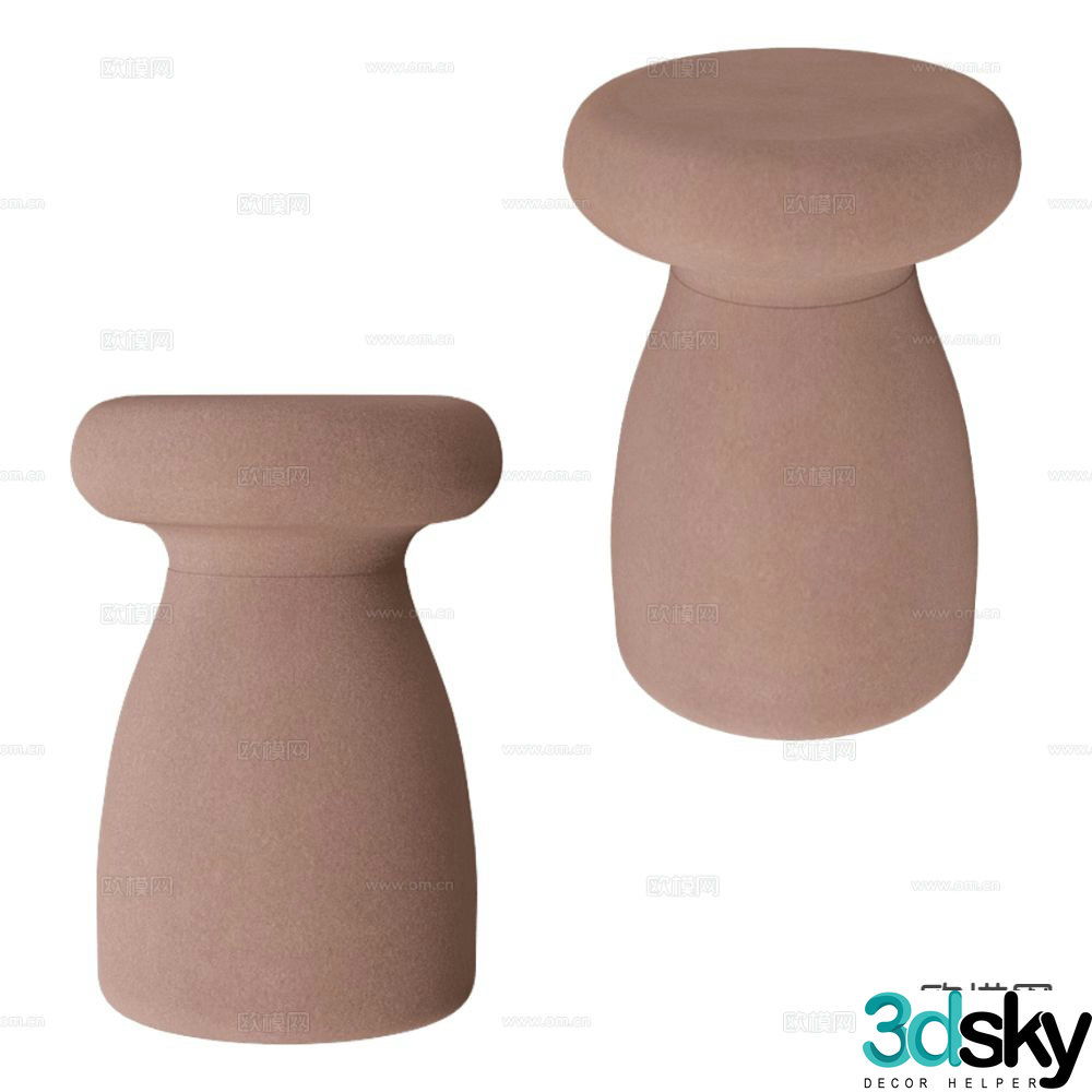 Serralunga Stool Low Stool Sofa Stool 3d model