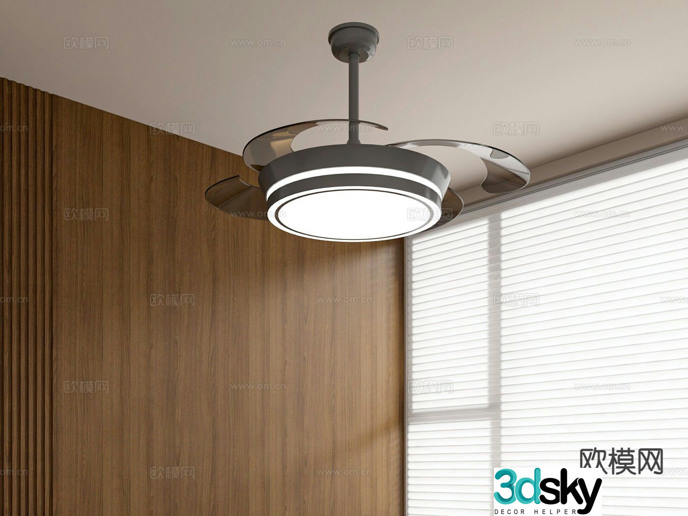 Modern ceiling fan light fan light 3d model