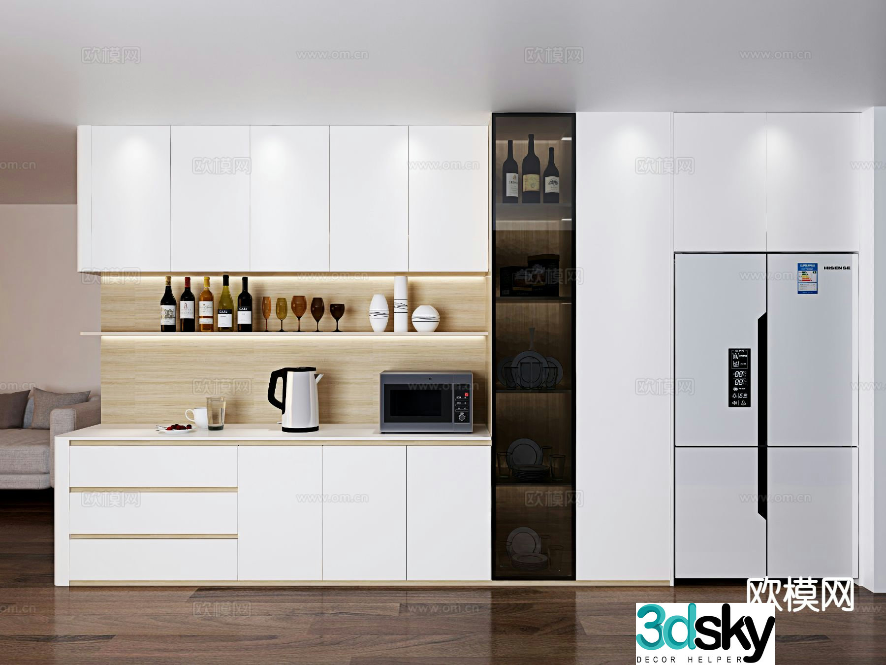 Modern sideboard 3d model