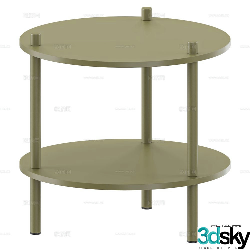 Delo side table corner table round table 3d model