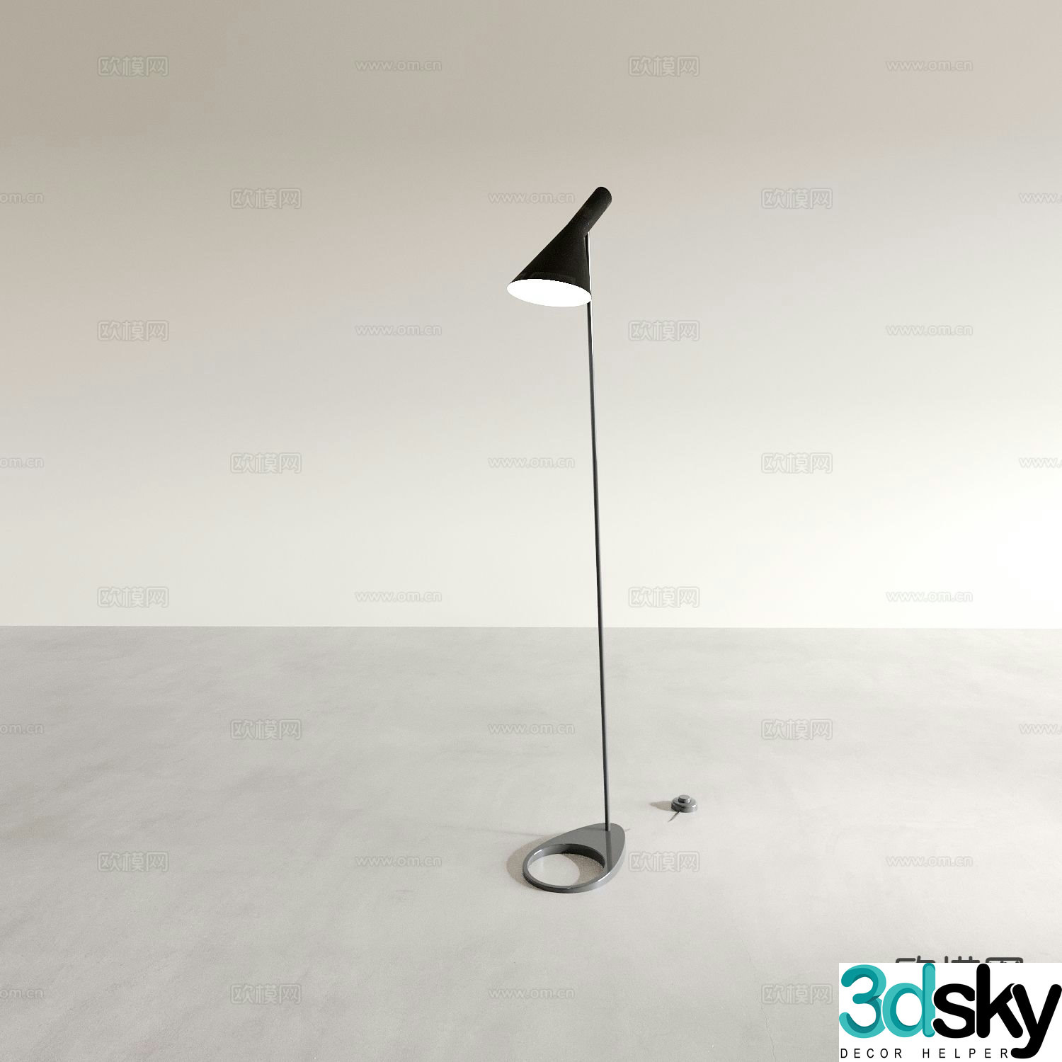Minimalist floor lamp 3d model