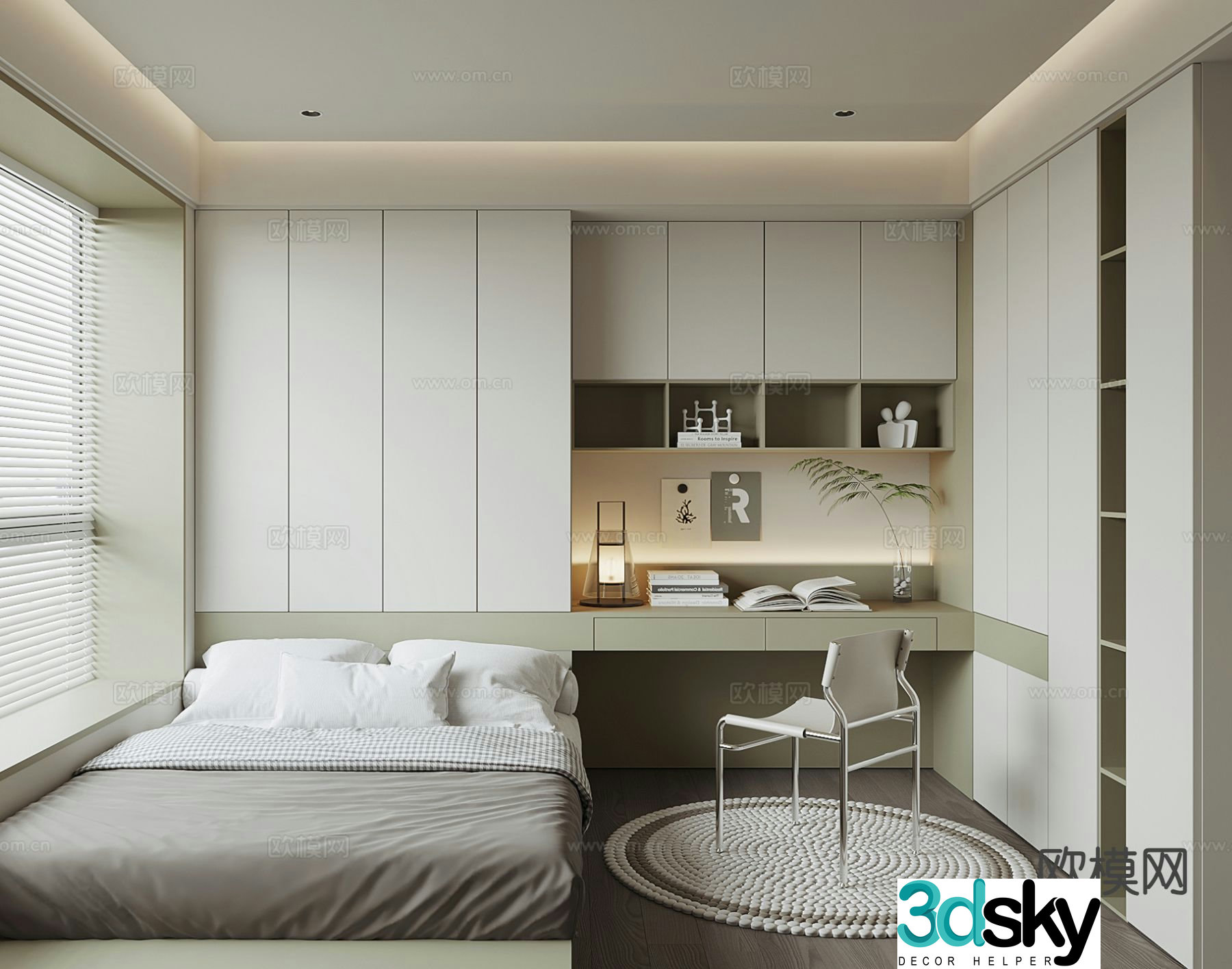 3d model of tatami bedroom and second bedroom
